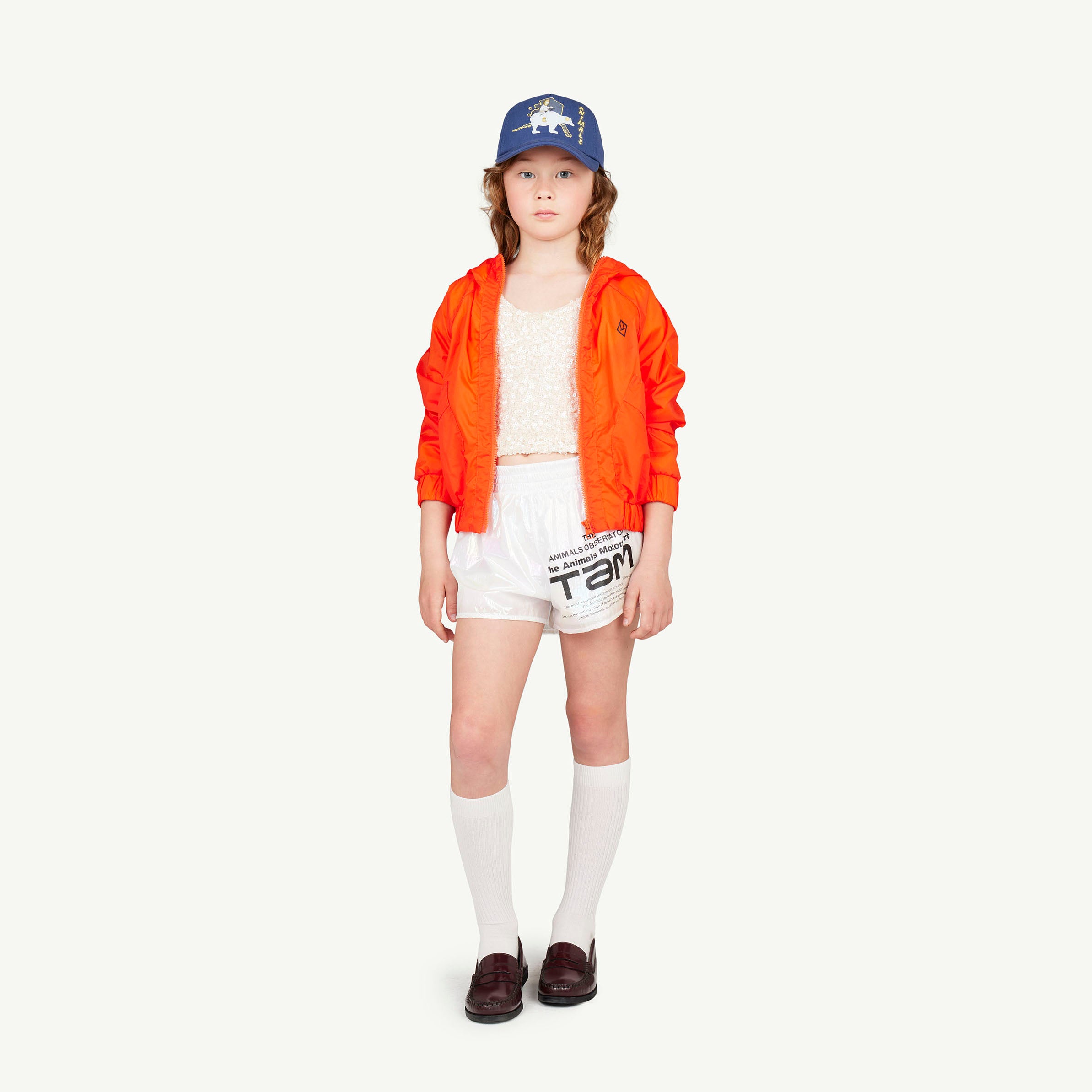 Boys & Girls White Logo Shorts