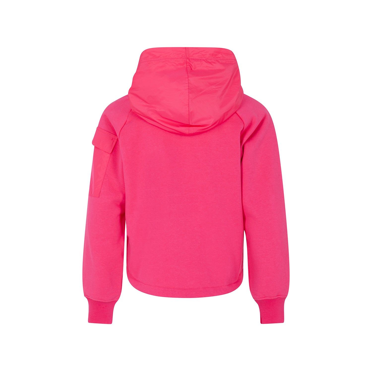 Girls Fuchsia Hooded Cotton Sweatshirt