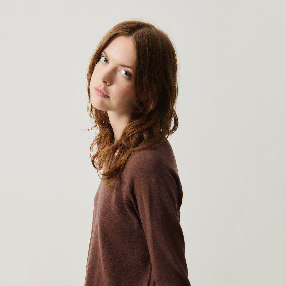 Women Brown Cotton T-Shirt