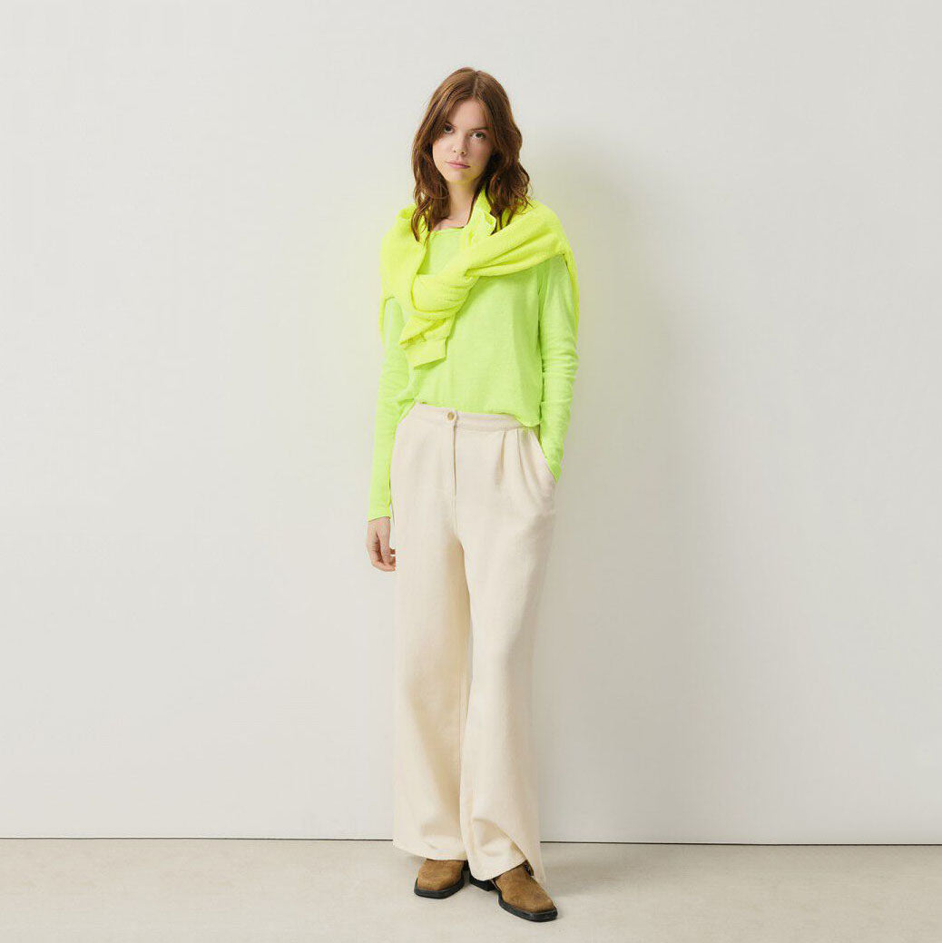 Women Fluo Green Cotton T-Shirt