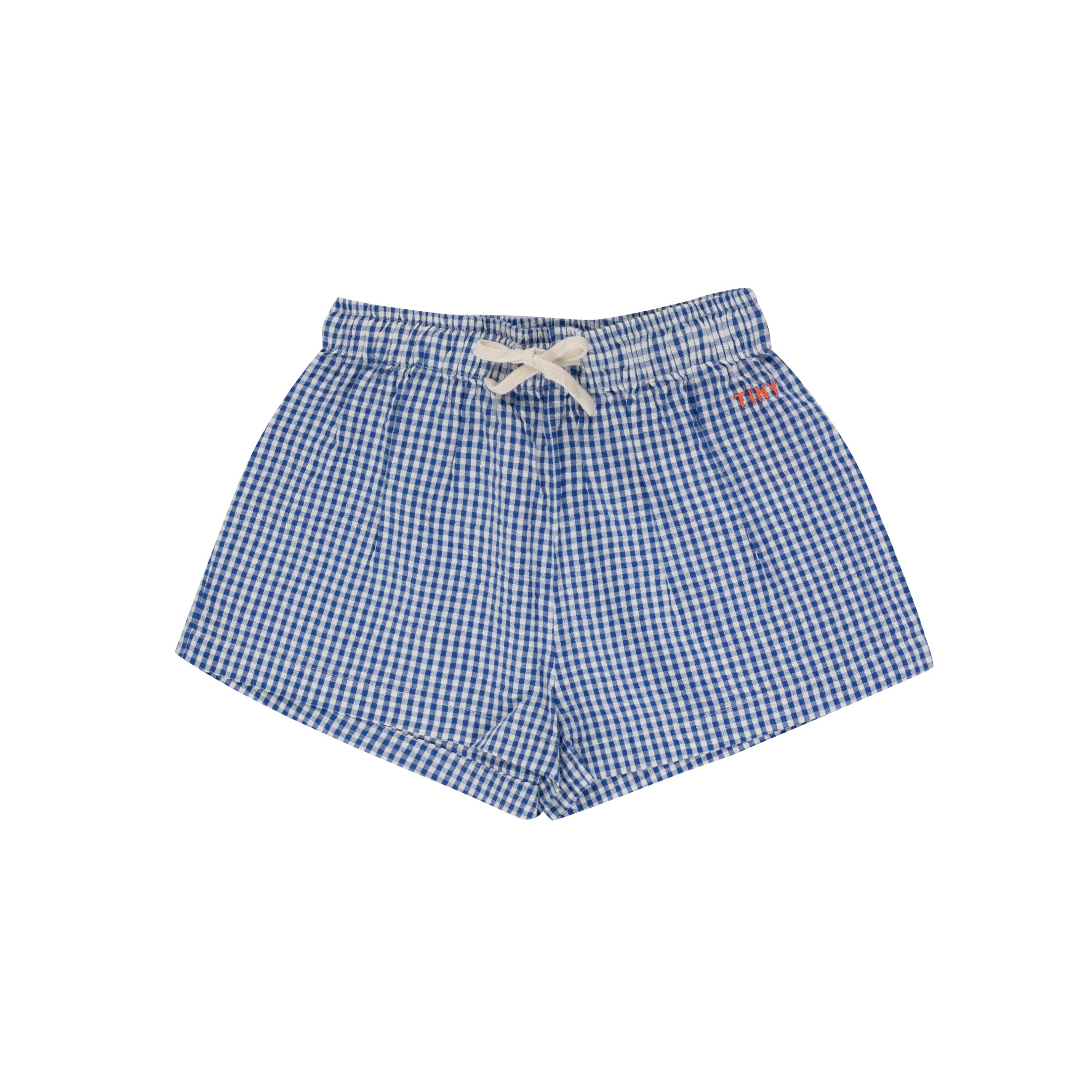 Boys & Girls Blue Check Cotton Shorts