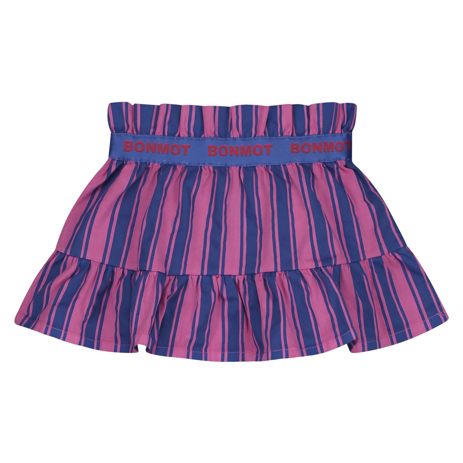 Girls Pink Stripes Cotton Skirt