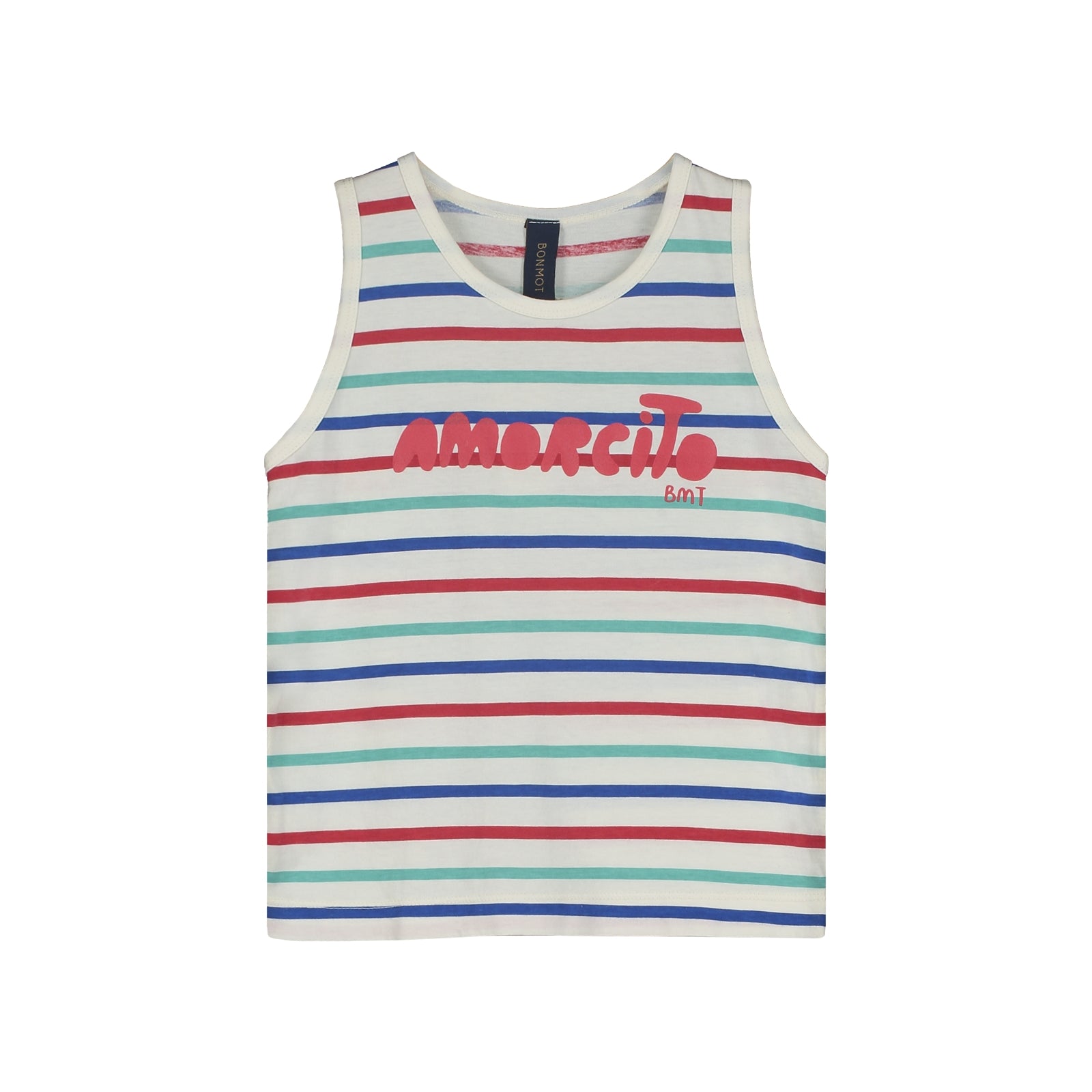 Boys & Girls White Stripes Cotton Vest