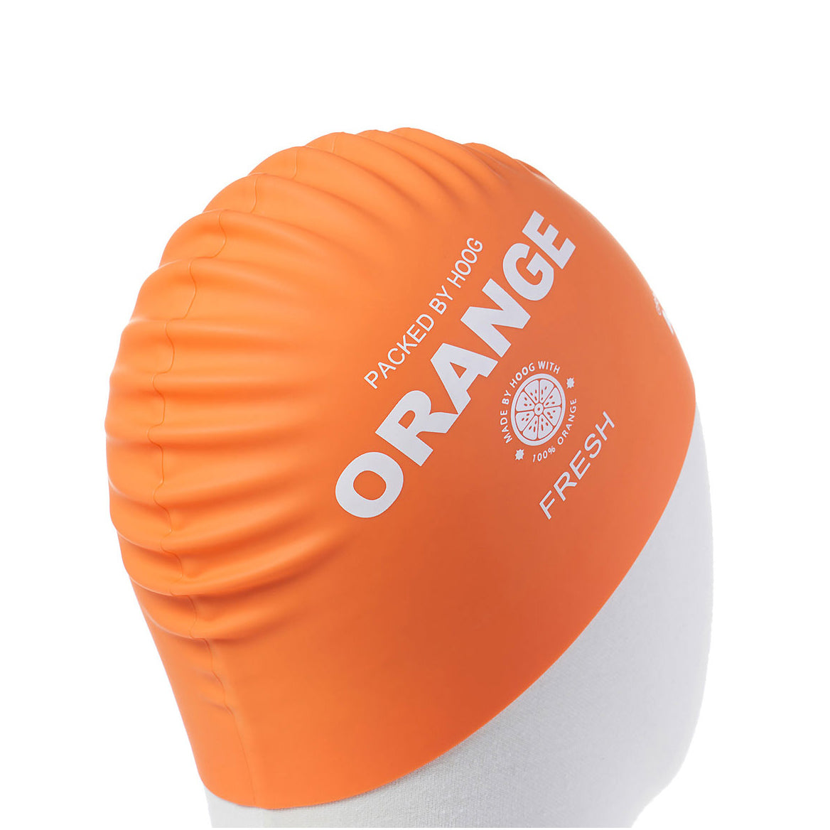 Adult Orange Logo Silicone Swim Cap
