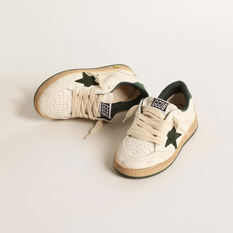 Boys & Girls Green "BALL STAR" Star Shoes