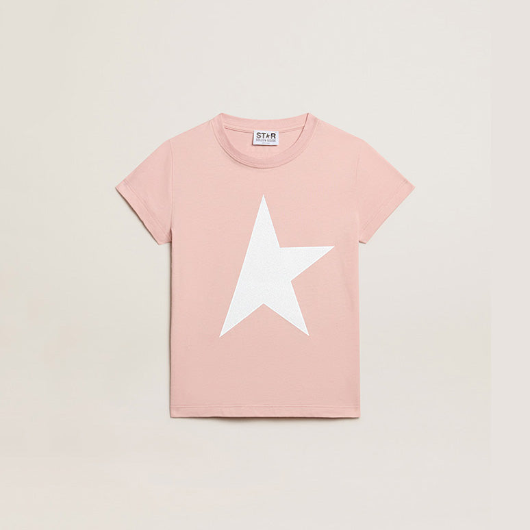 Girls Pink Cotton T-Shirt