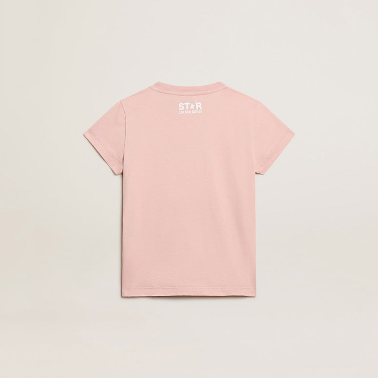 Girls Pink Cotton T-Shirt