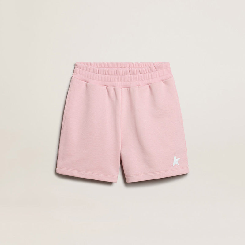 Girls Pink Cotton Shorts