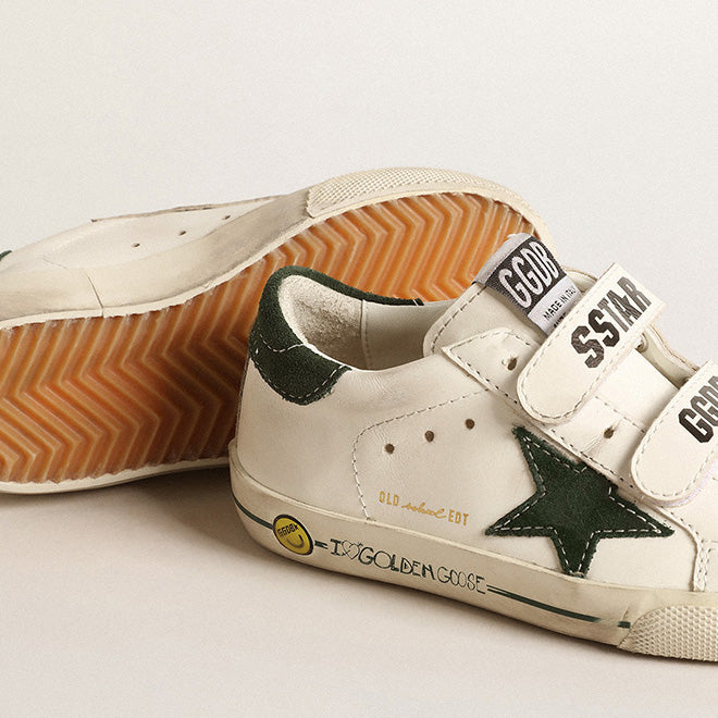 Boys & Girls Green Star Shoes