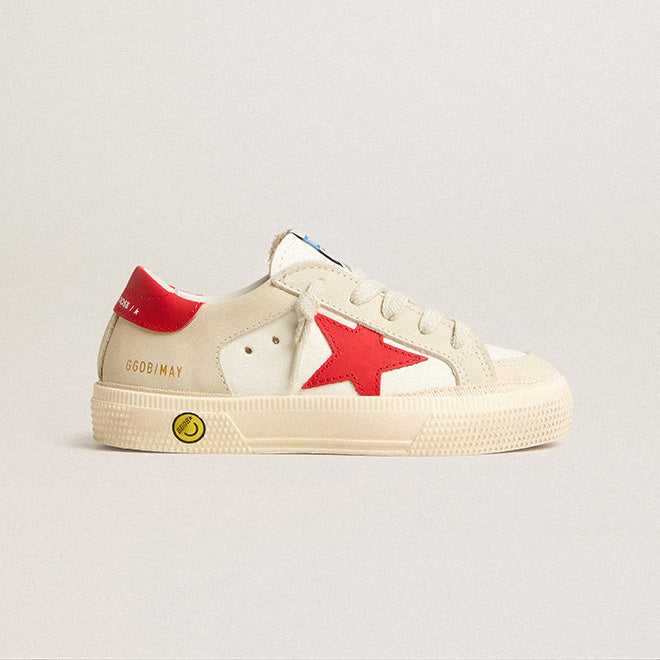 Boys & Girls White "MAY" Shoes