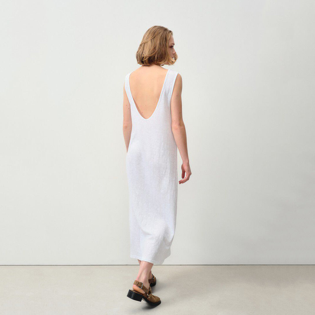 Women White Cotton Dress