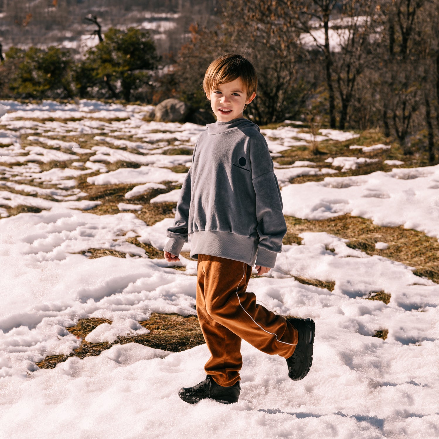 Boys & Girls Caramel Velvet Trousers