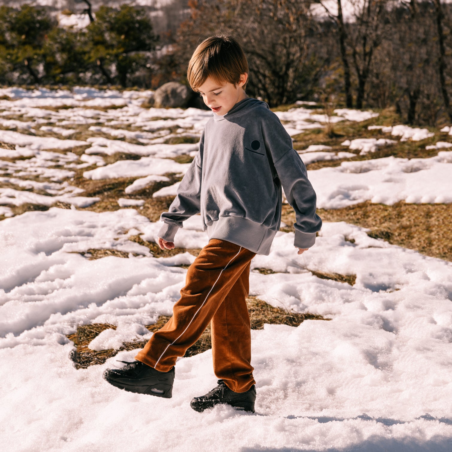 Boys & Girls Caramel Velvet Trousers