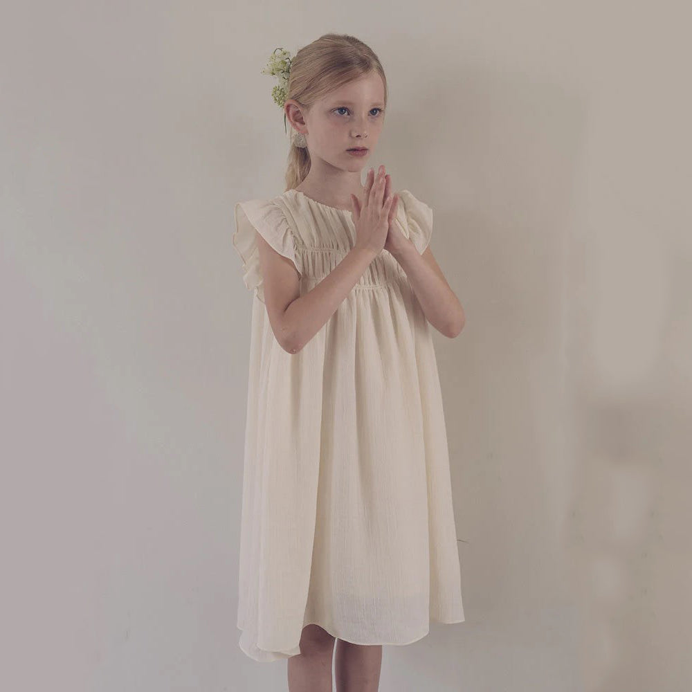 Girls Cream Dress