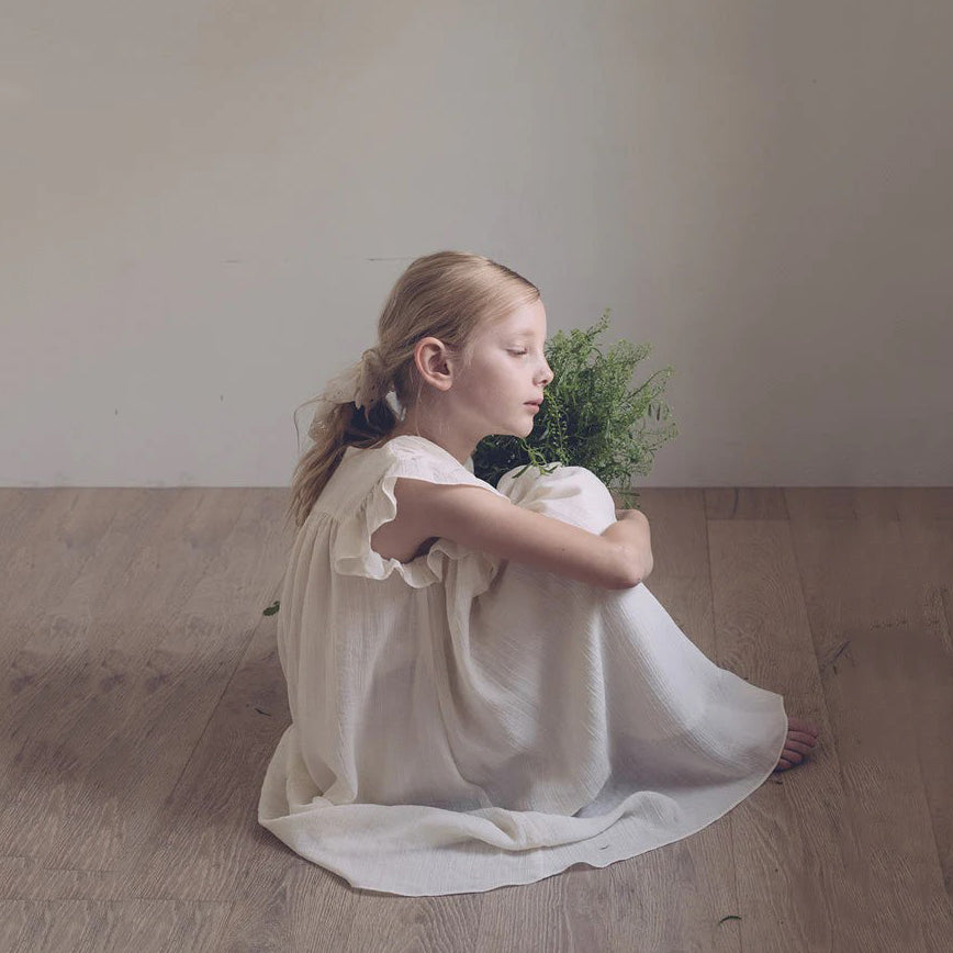 Girls Cream Dress