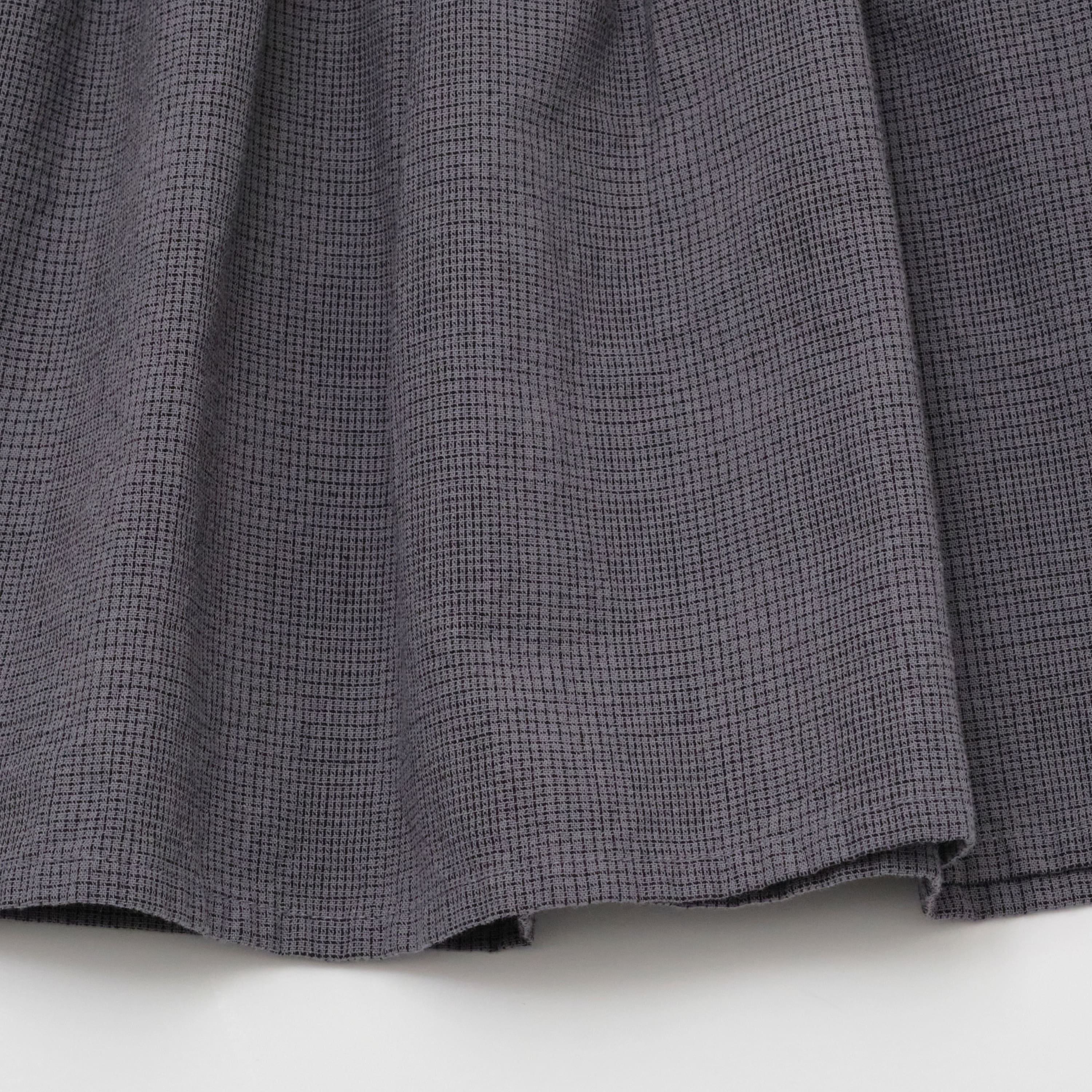 Girls Grey Check Cotton Skirt