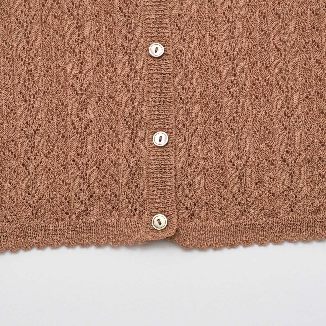 Girls Deep Orange Knit Cardigan