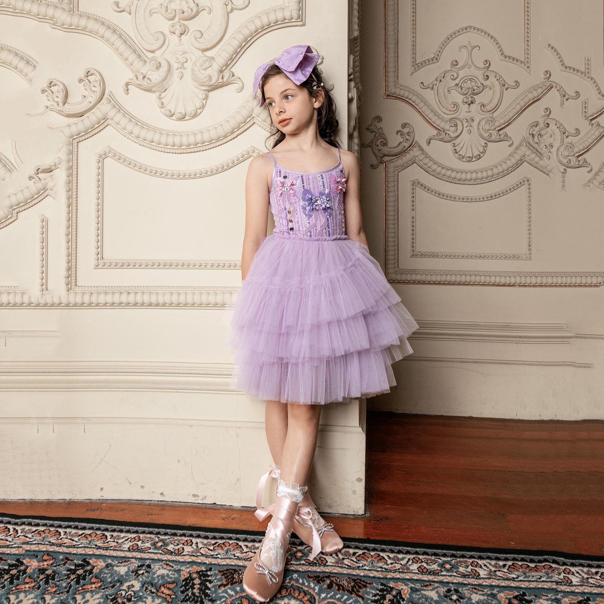 Girls Orchid Sequins Tutu Dress