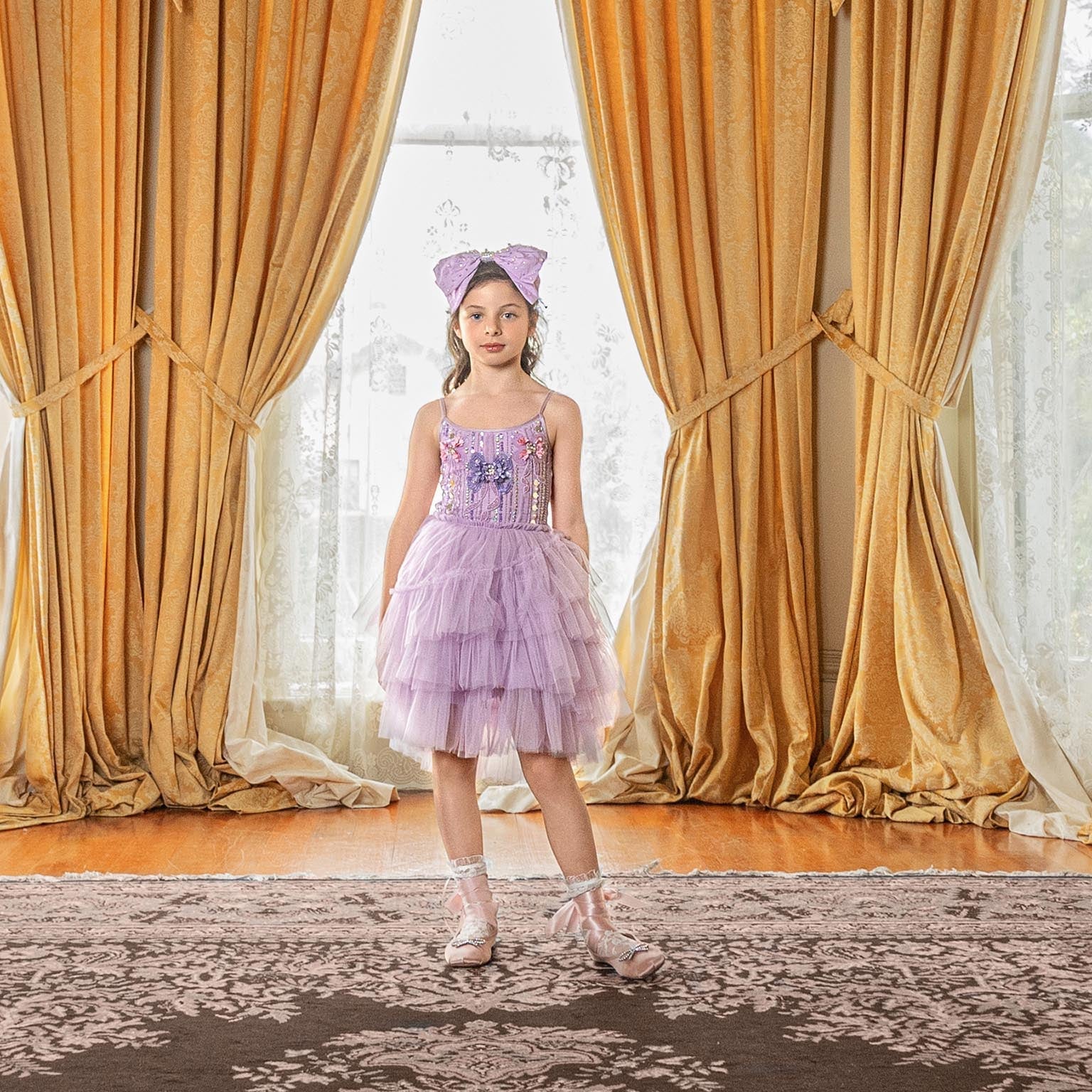 Girls Orchid Sequins Tutu Dress