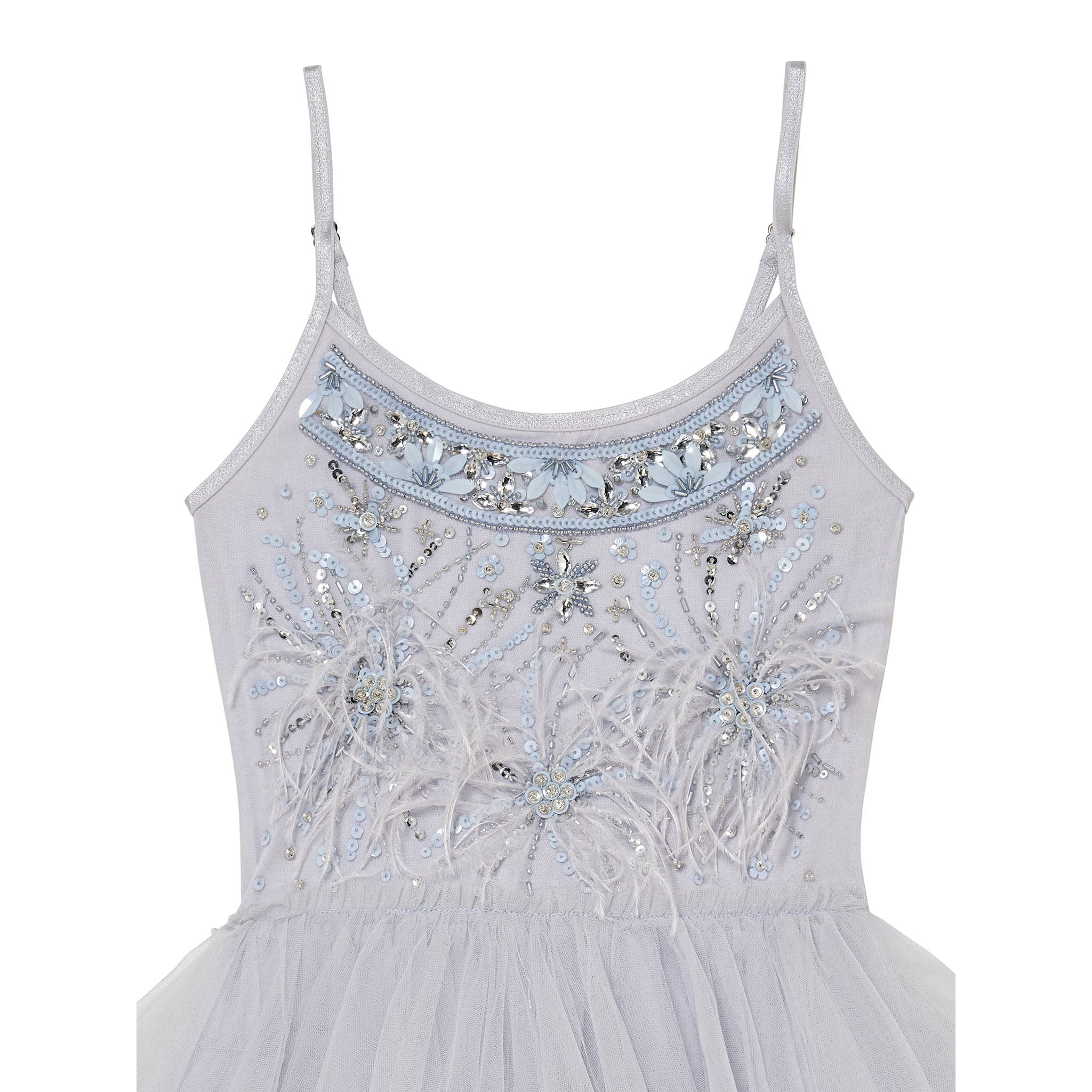 Girls Moonstone Feathered Garden Tutu Dress