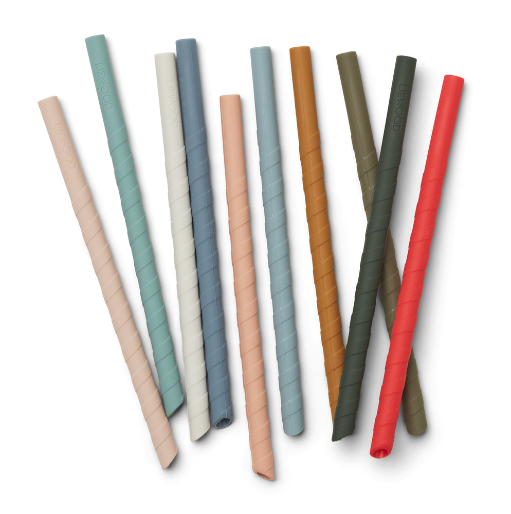 Multicolor Silicone Straw (10 Pack)