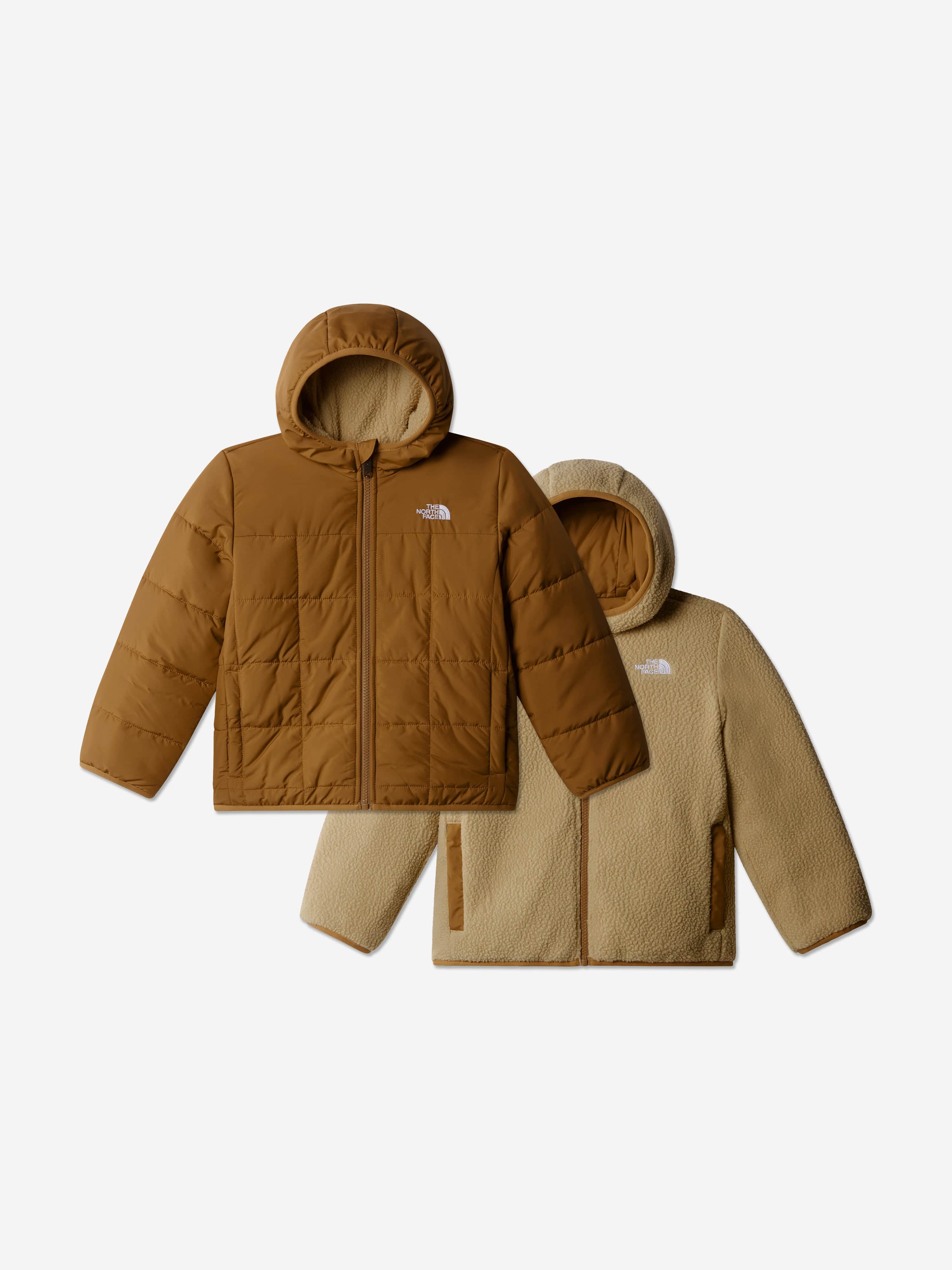 Kids Reversible Shasta Hooded Jacket in Brown