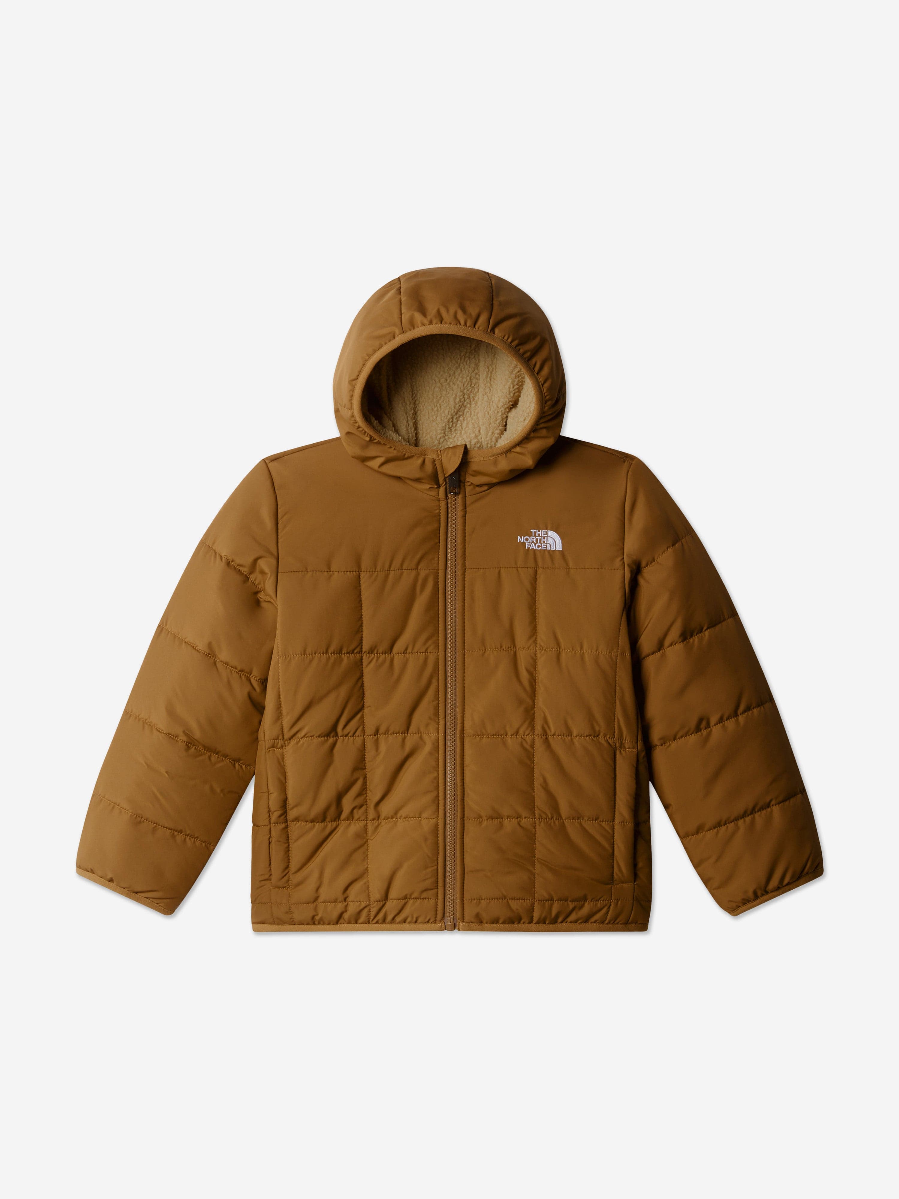 Kids Reversible Shasta Hooded Jacket in Brown