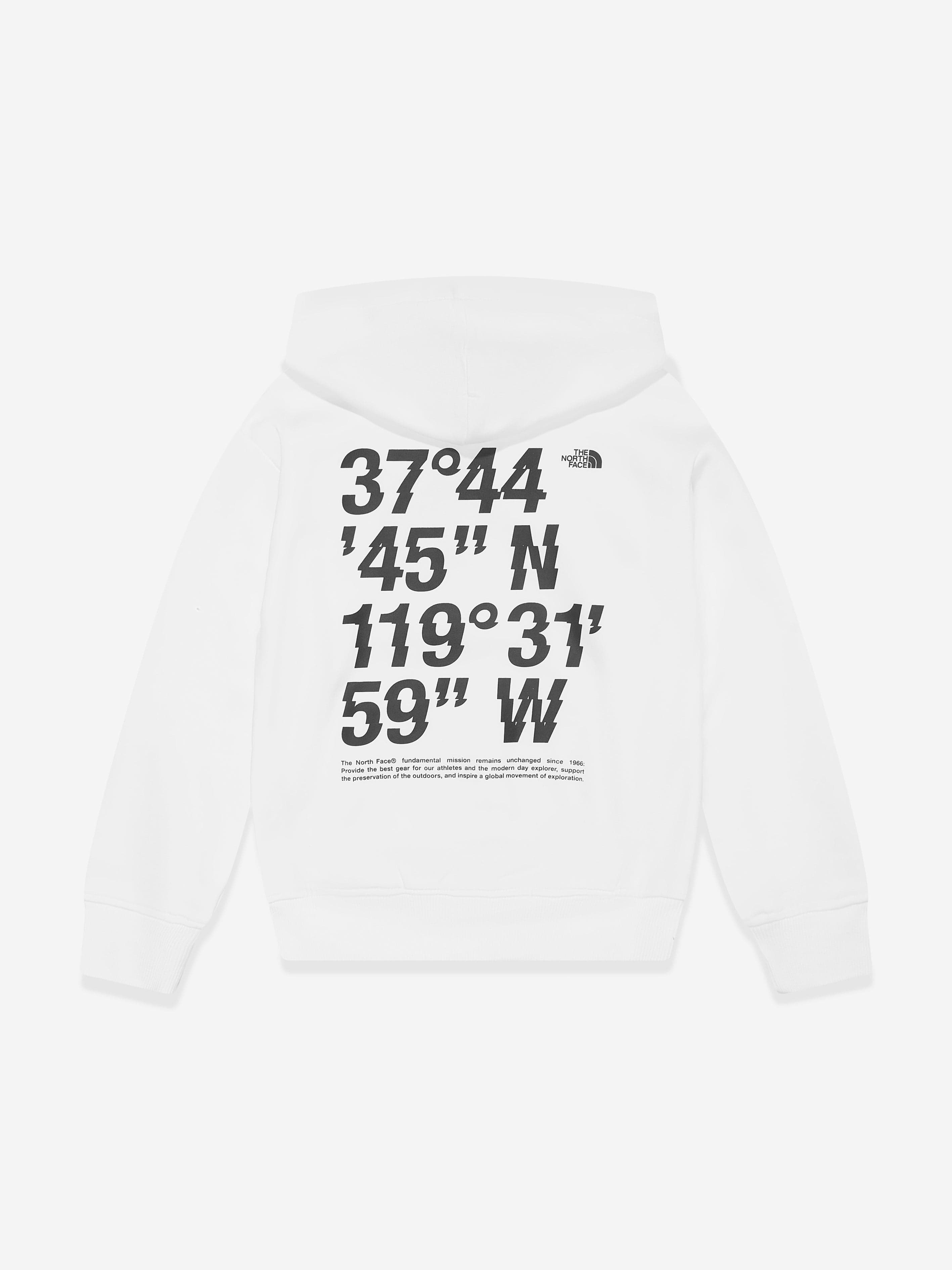 The North Face Boys Coordinates Graphic Oversized Hoodie in White