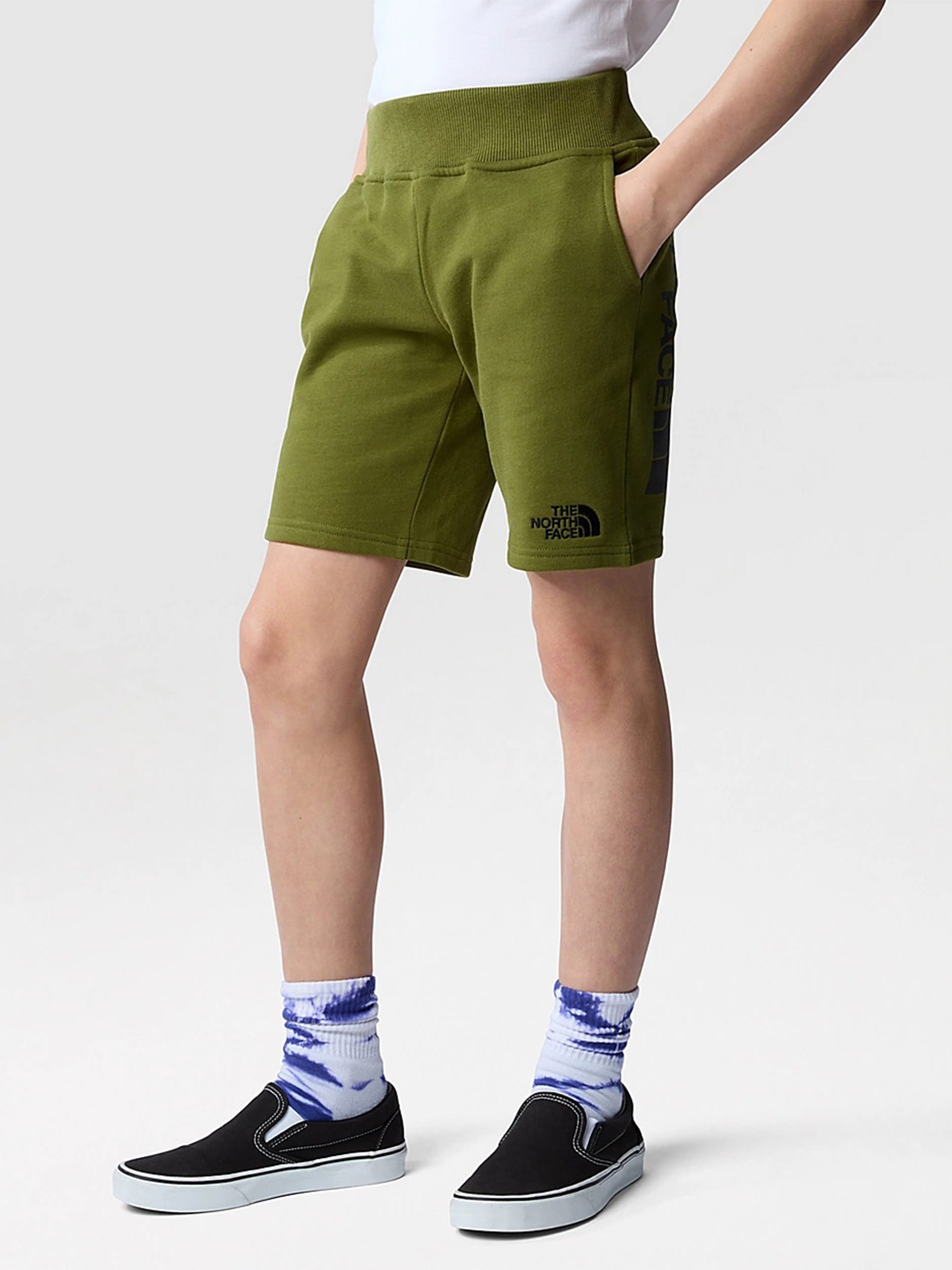 Boys Cotton Shorts in Green