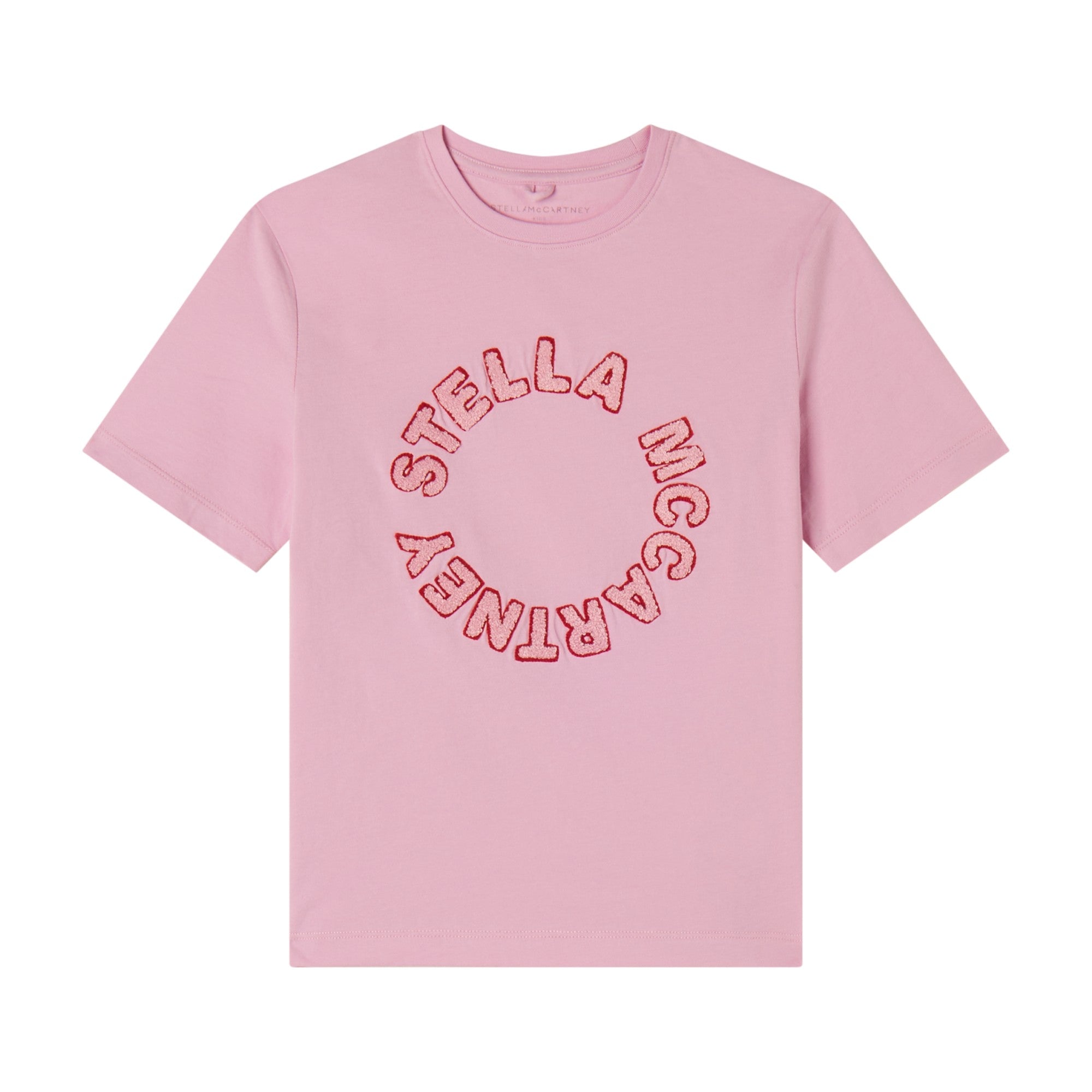 Girls Pink Logo Cotton T-Shirt