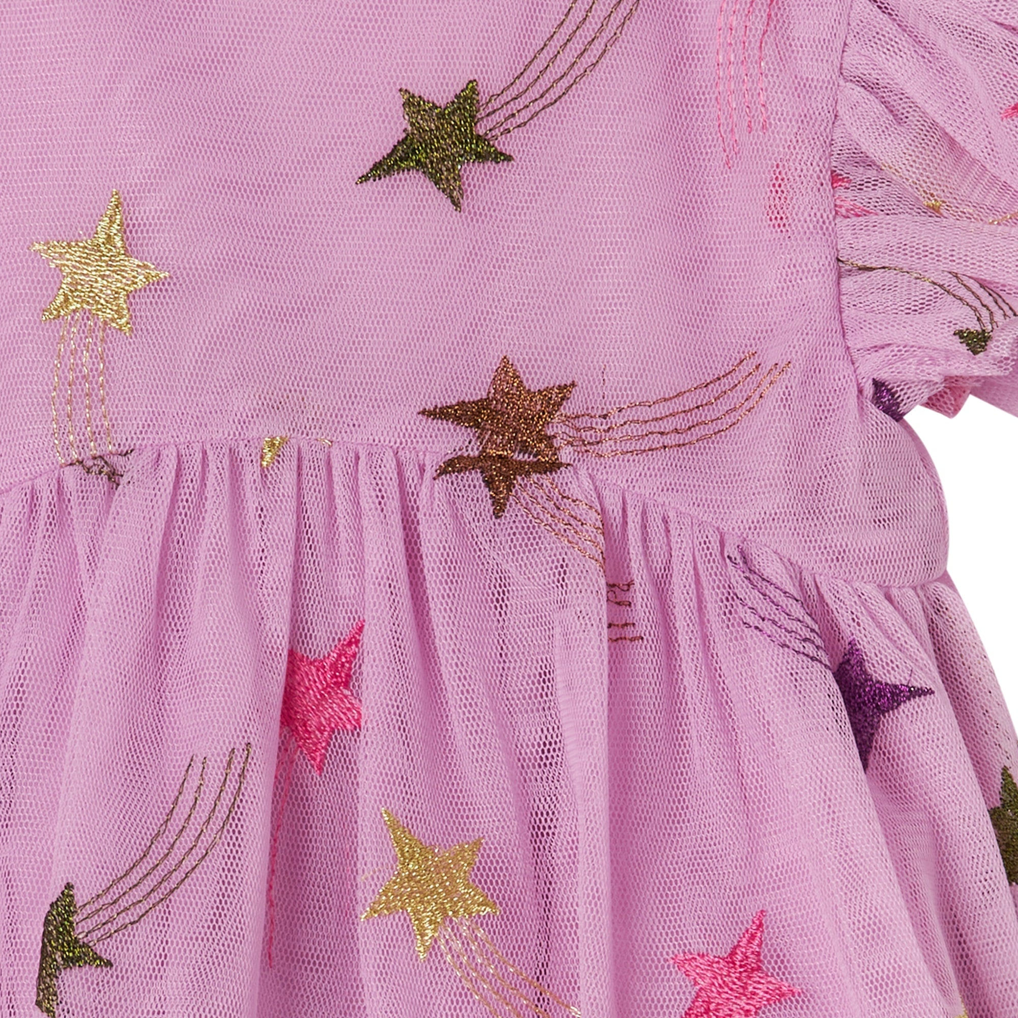 Baby Girls Pink Embroidered Tulle Dress