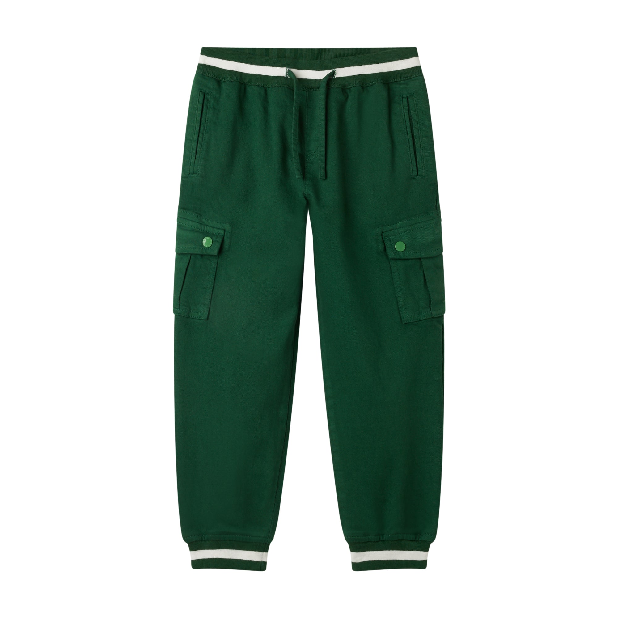 Boys Green Cotton Trousers