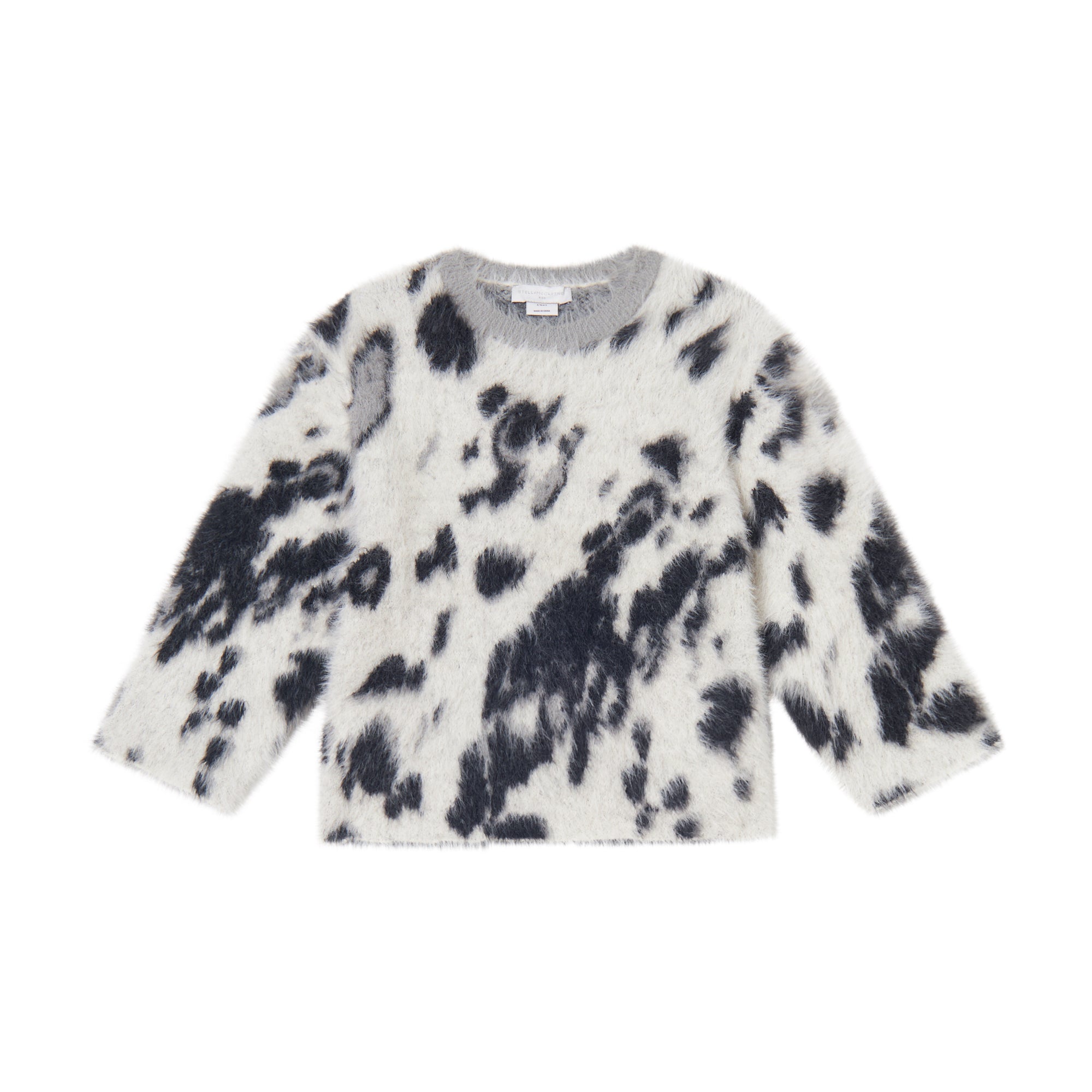 Girls White Spot Sweater