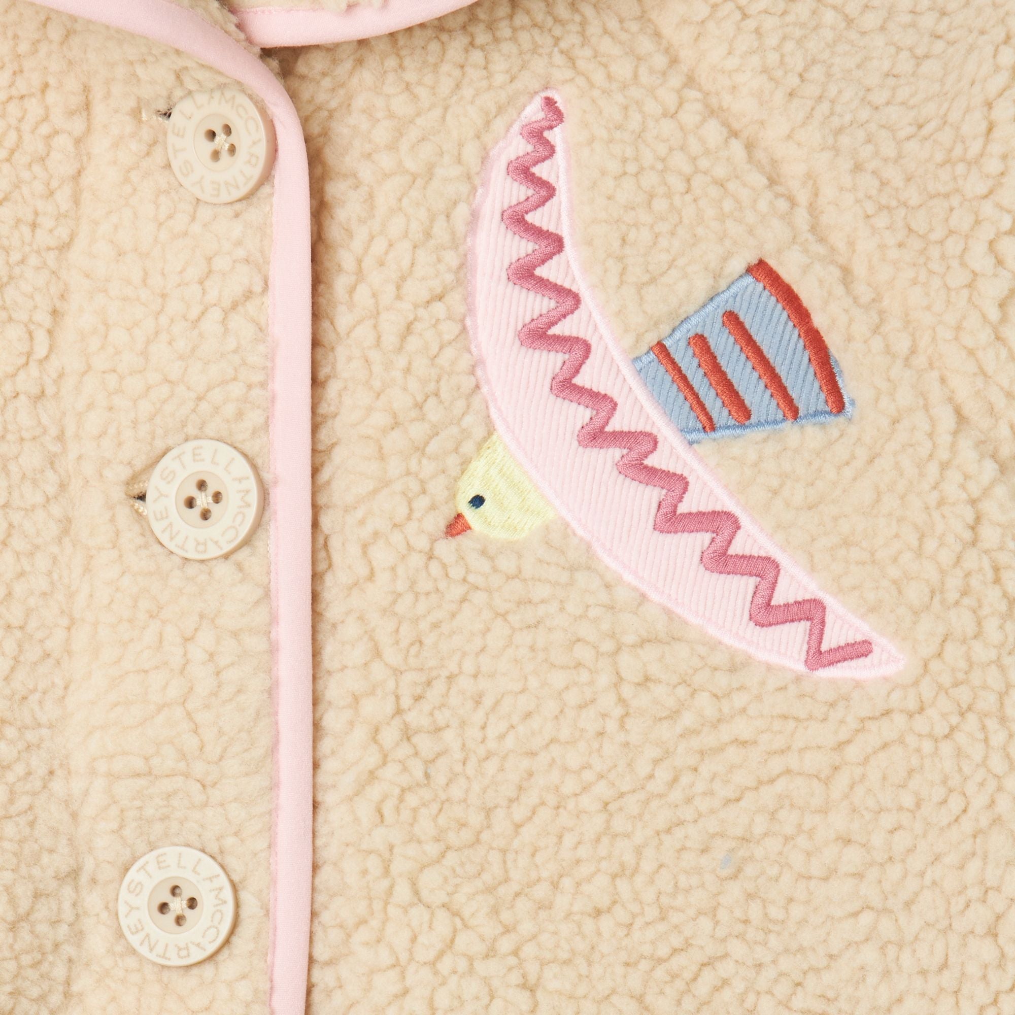 Girls Beige Sherpa Jacket