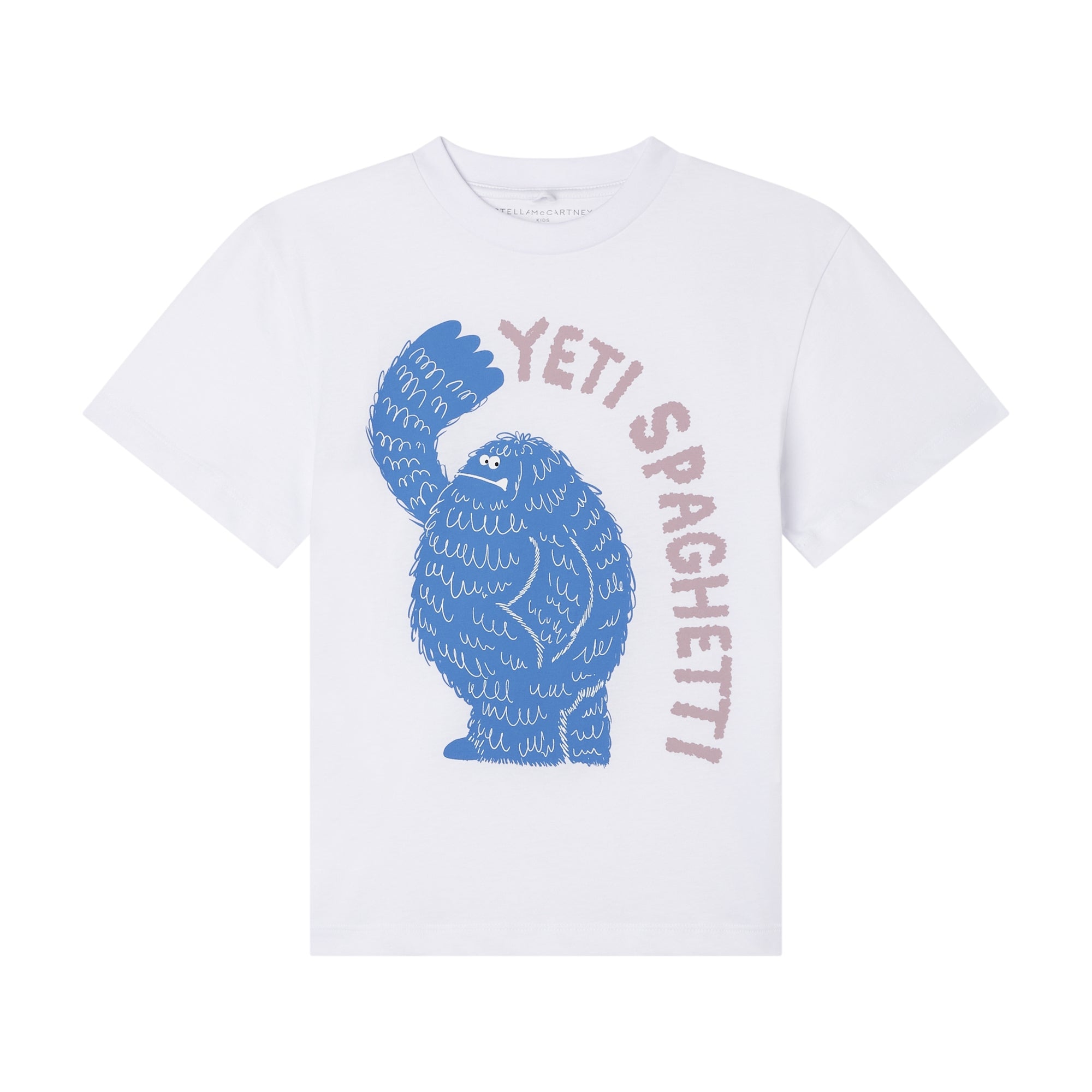 Boys White Printed Cotton T-Shirt