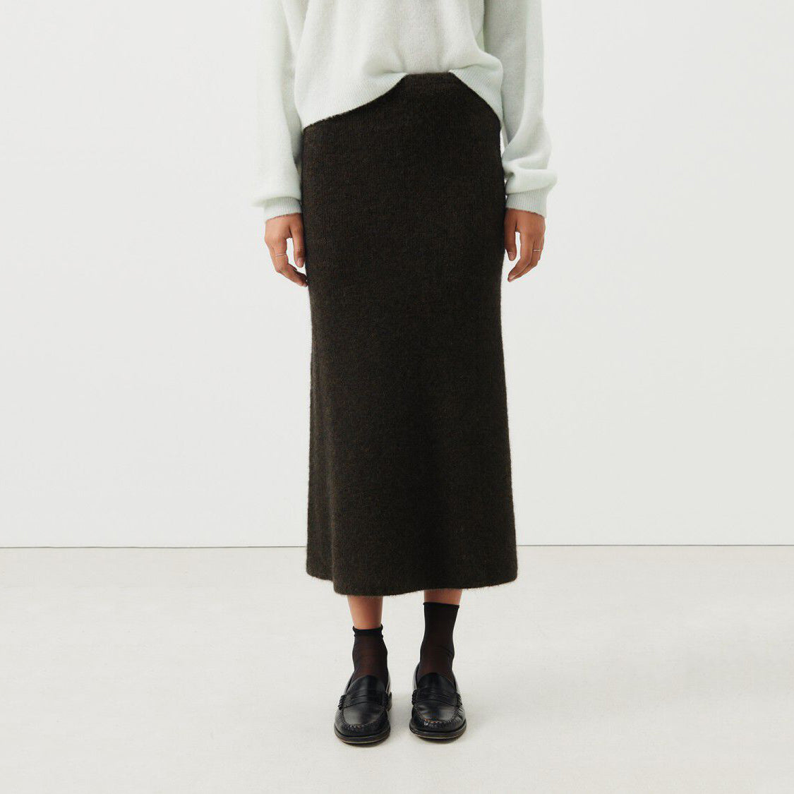 Girls Black Wool Skirt