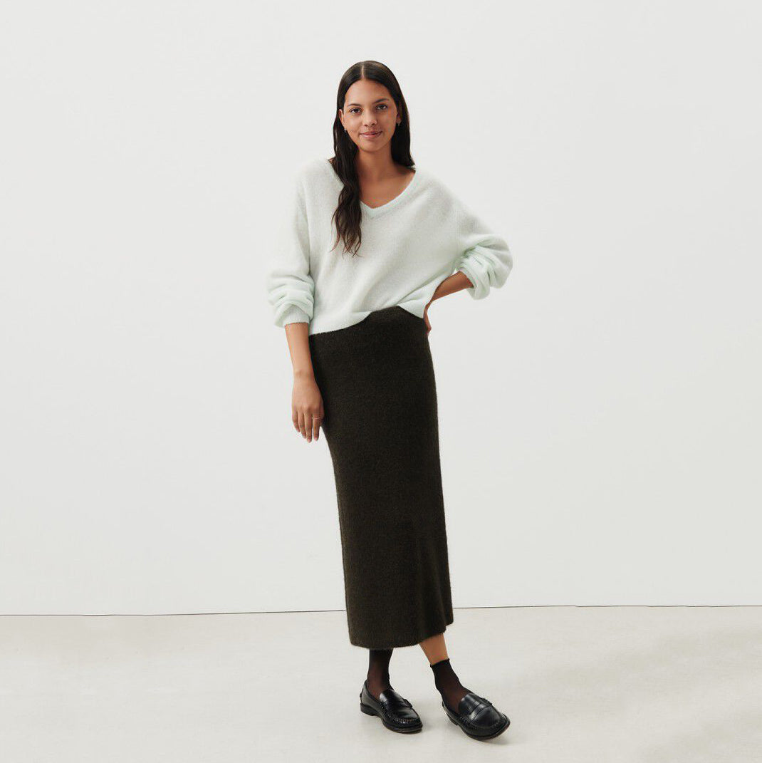 Girls Black Wool Skirt