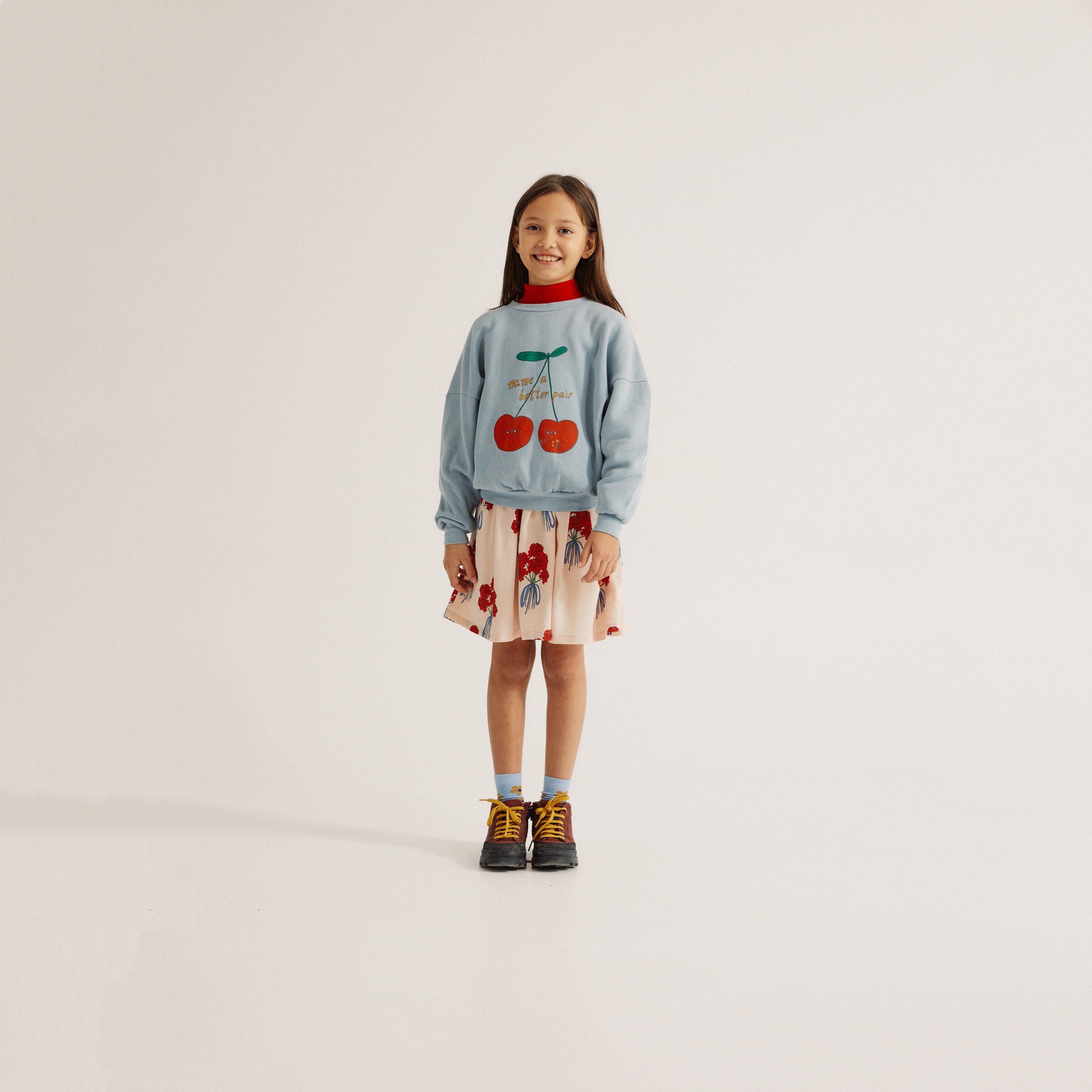 Boys & Girls Blue Printed Cotton Sweatshirt