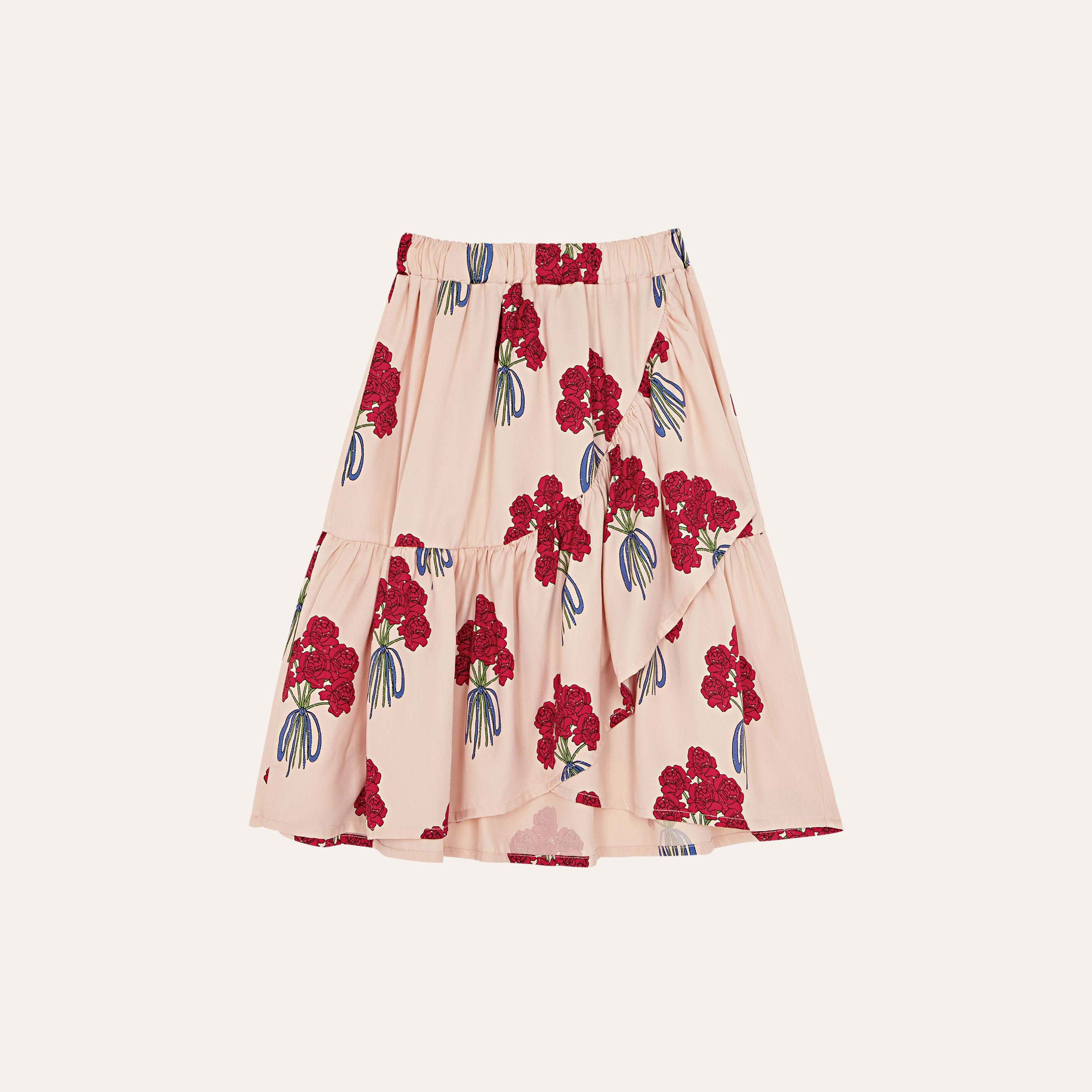 Girls Pink Flower Skirt