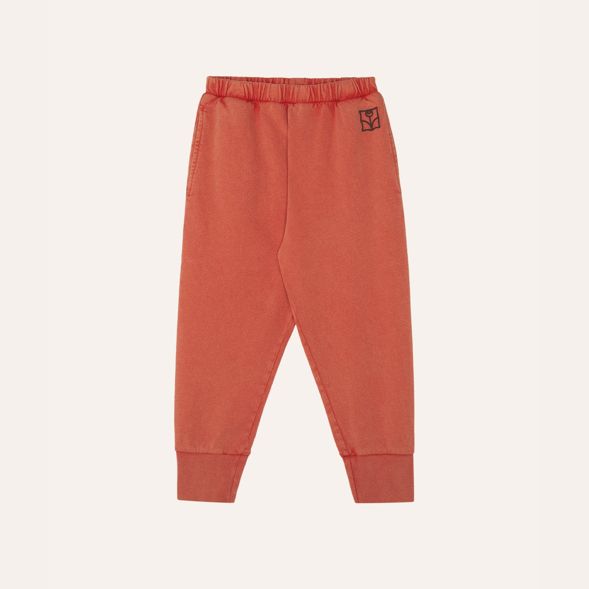 Boys & Girls Red Cotton Trousers