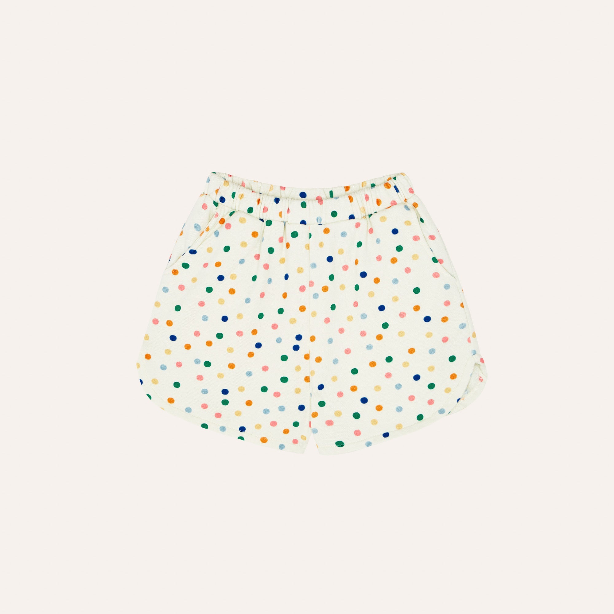 Boys & Girls White Dots Cotton Shorts