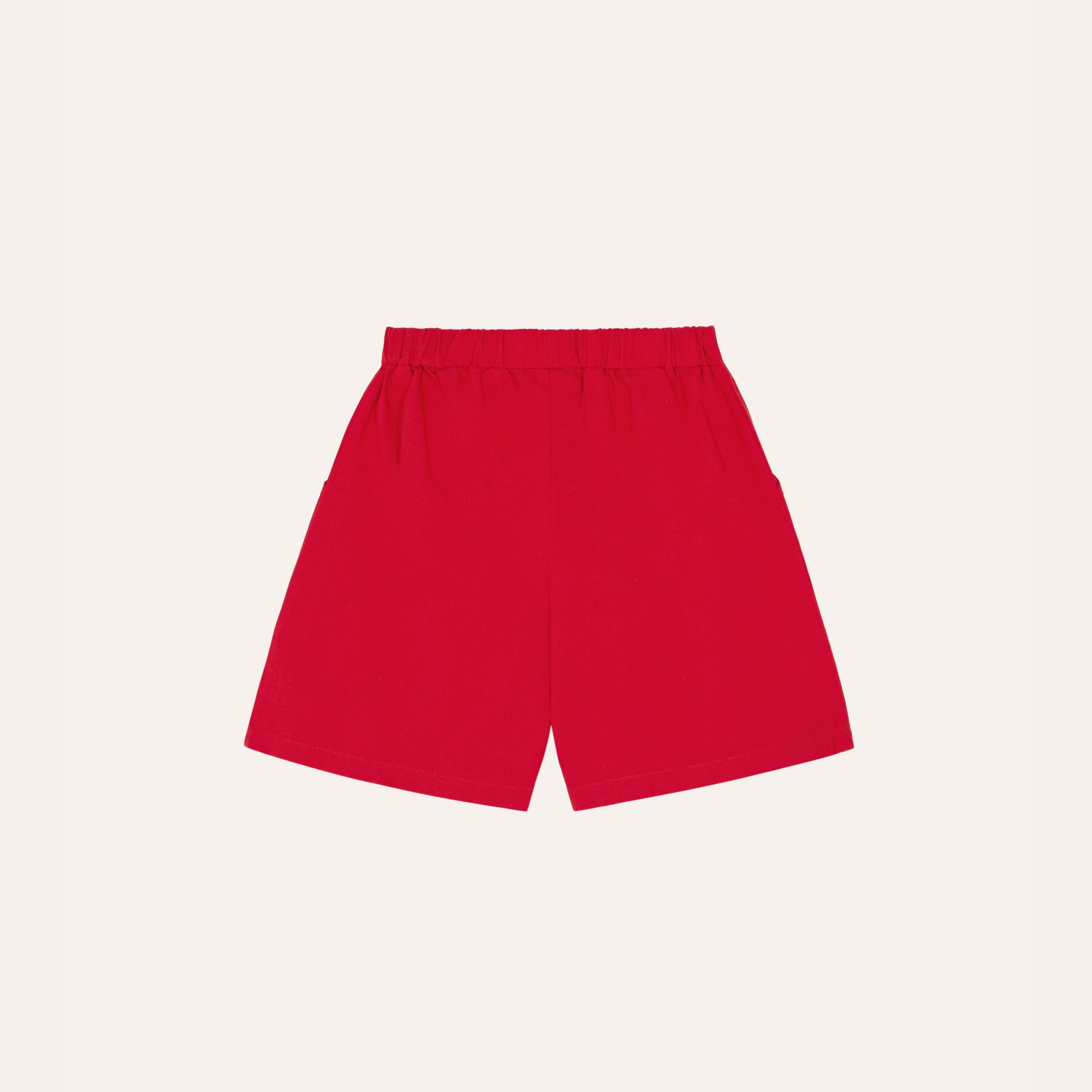 Boys & Girls Red Cotton Shorts