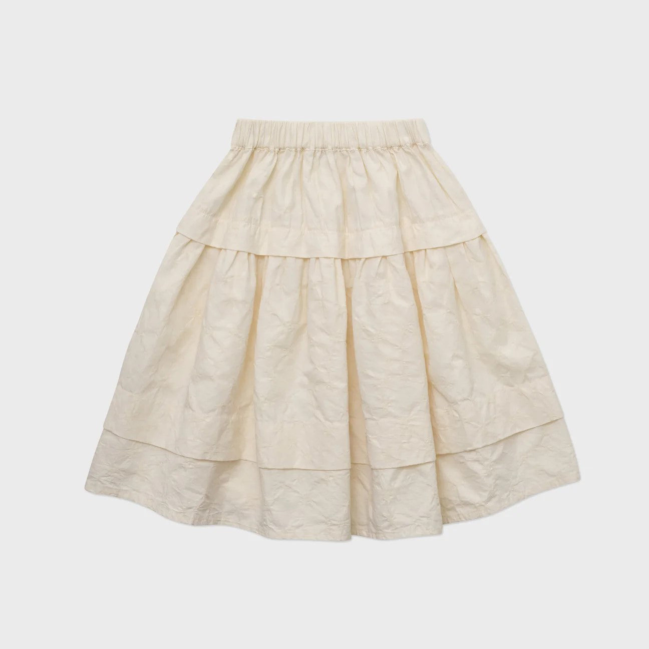 Girls Cream Cotton Skirt
