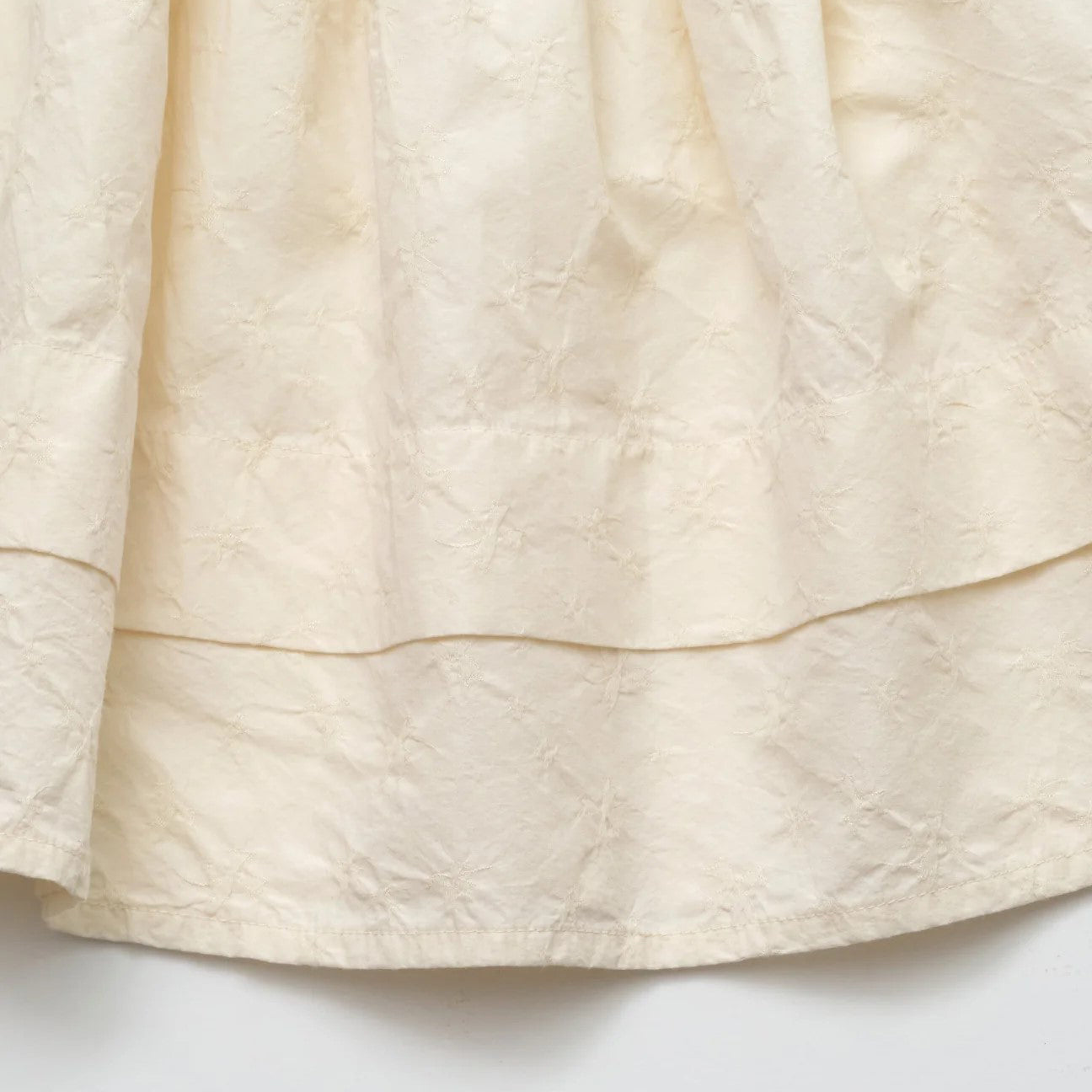 Girls Cream Cotton Skirt