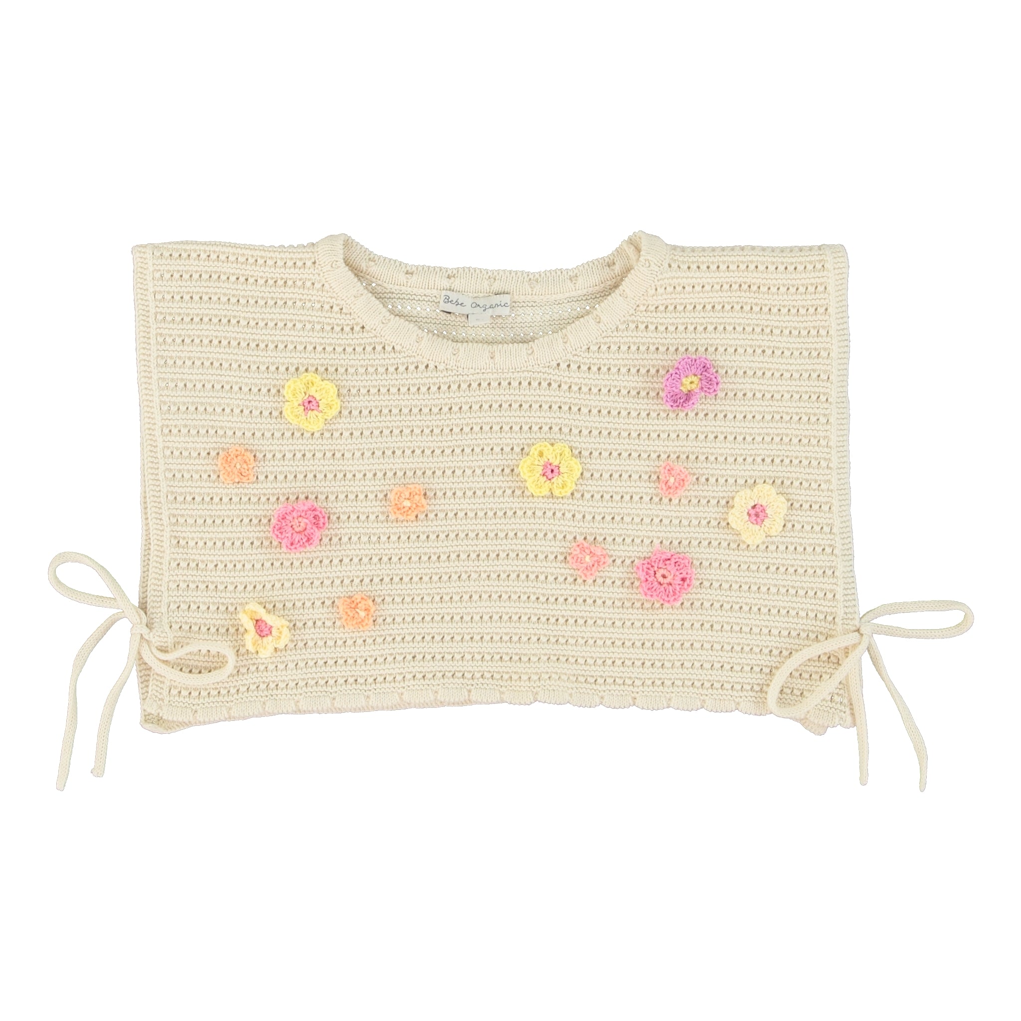 Girls Beige Knit Vest