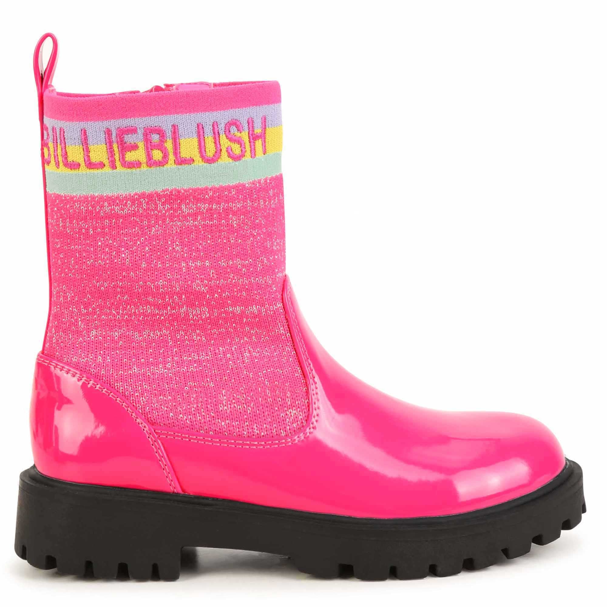 Girls Pink Logo Boots