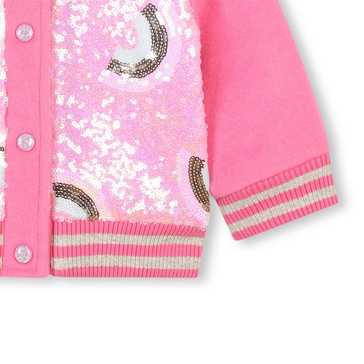 Baby Girls Pink Sequins Jacket