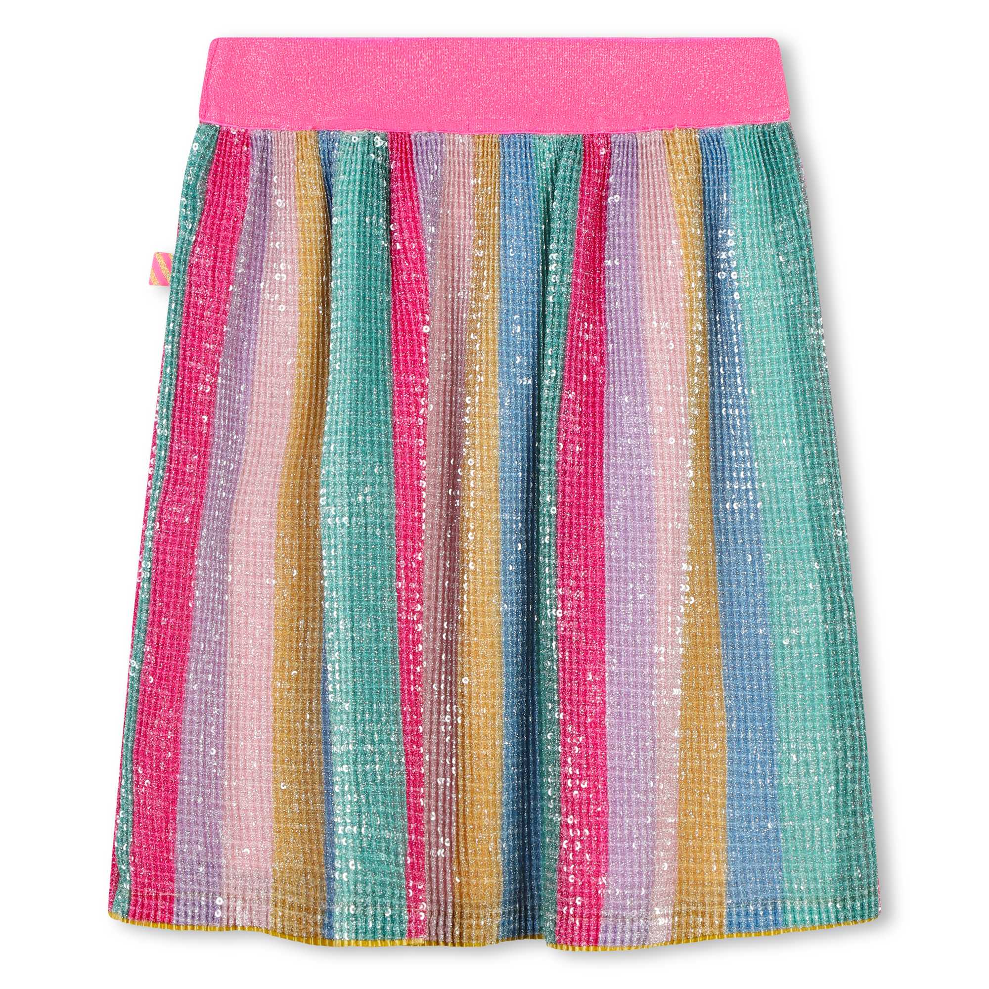 Girls Multicolor Stripes Skirt