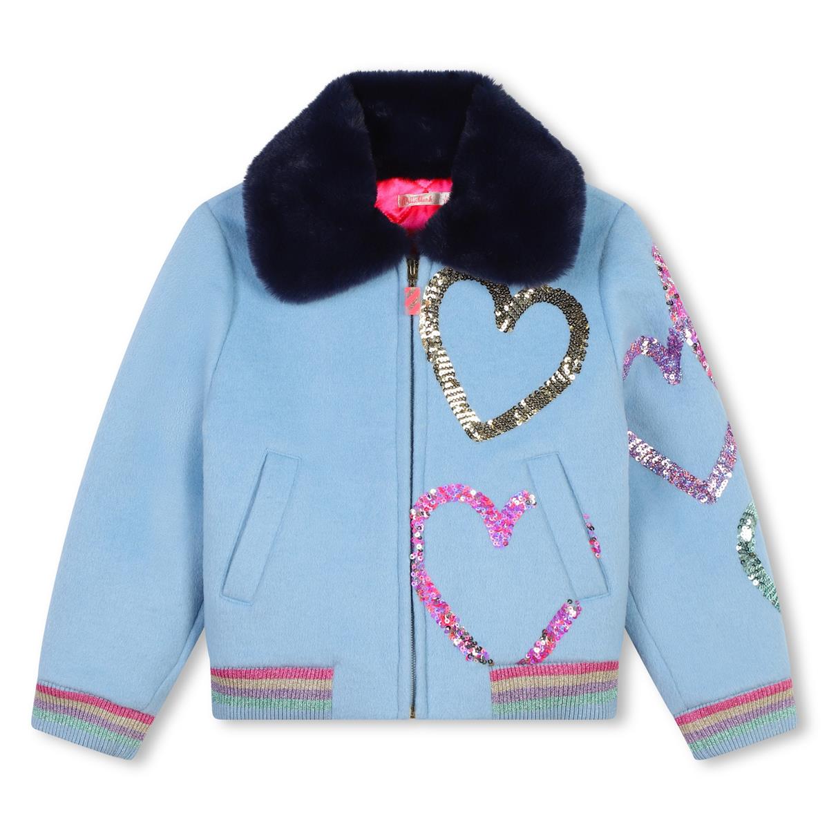 Girls Blue Wool Coat