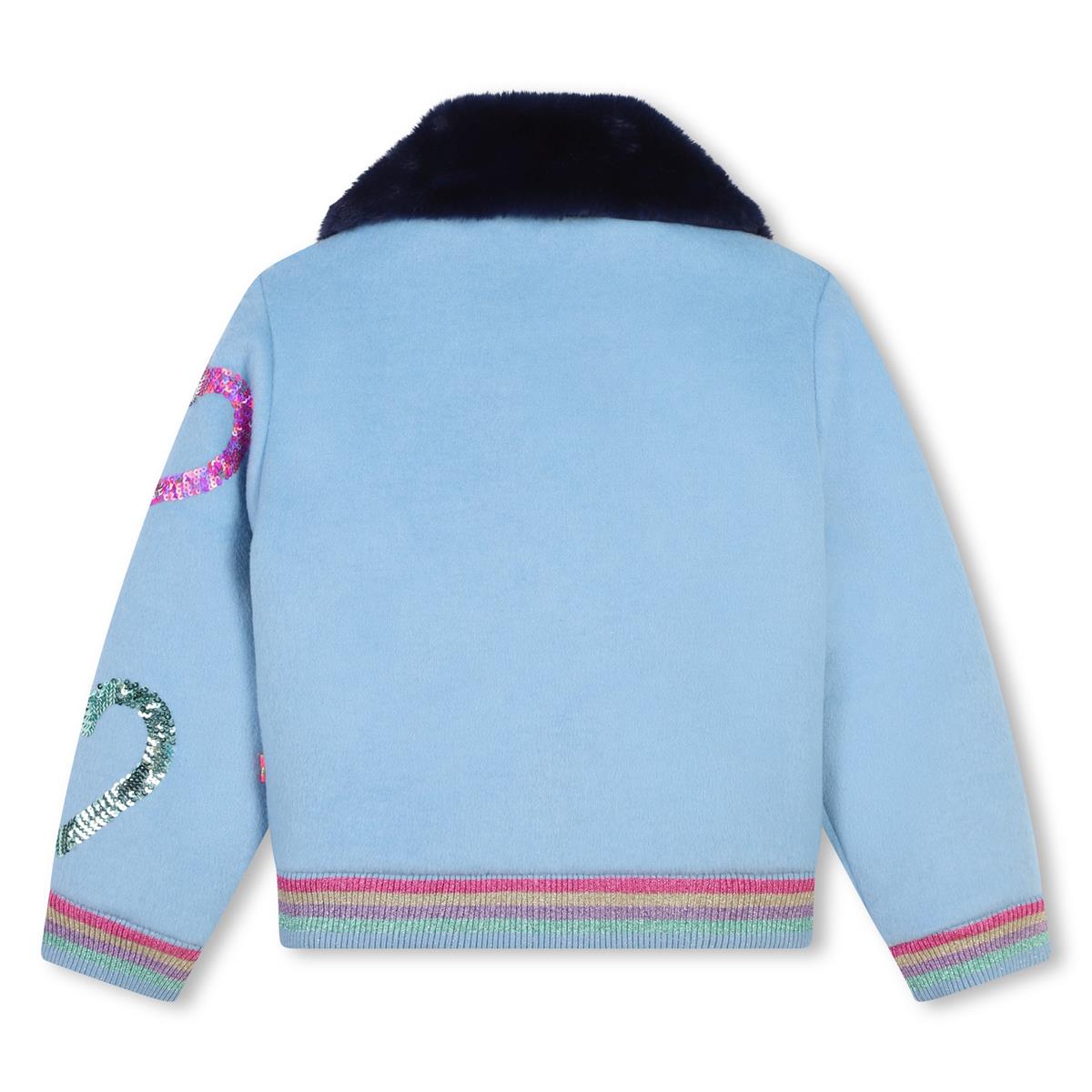 Girls Blue Wool Coat